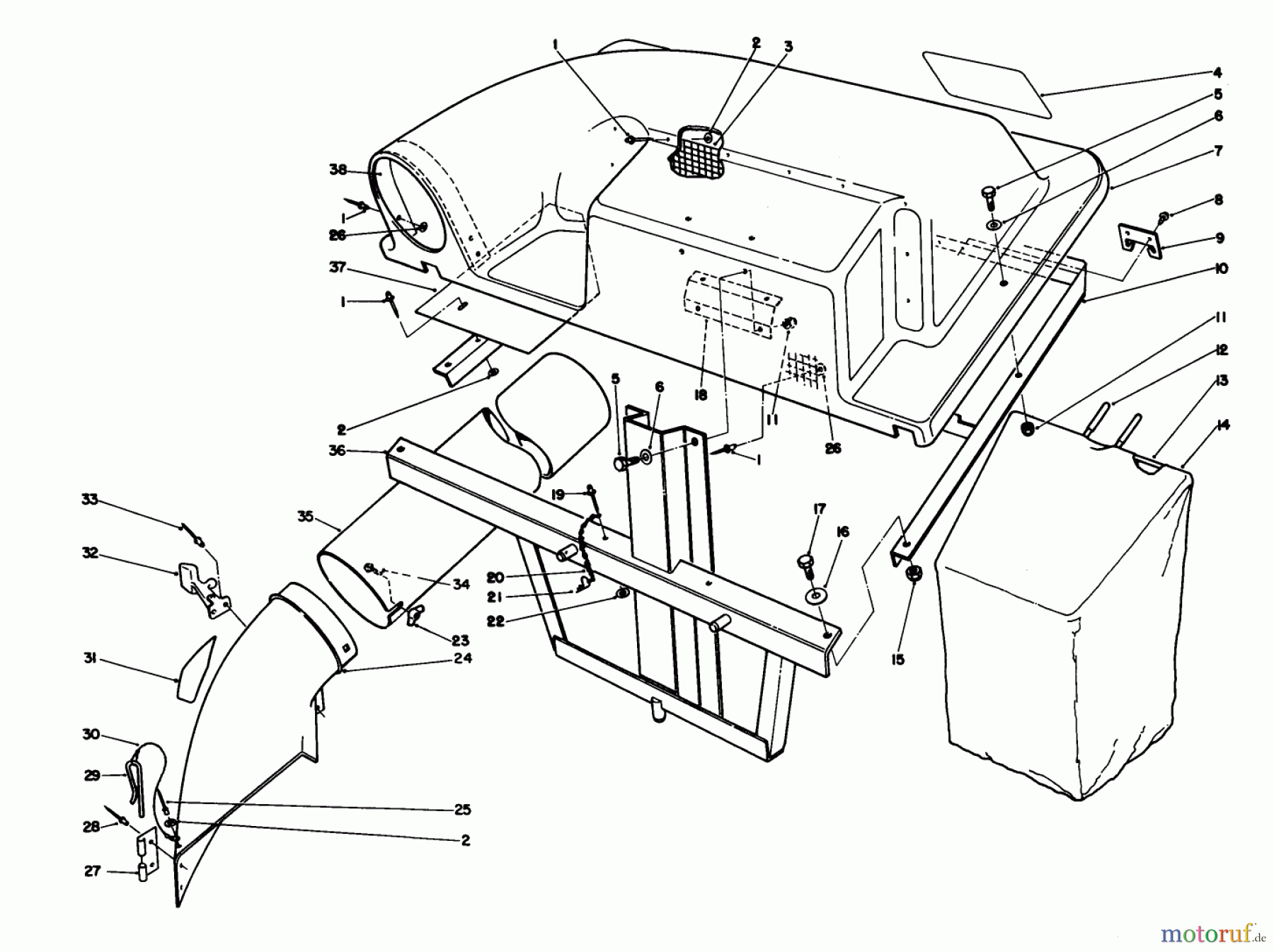 Toro Neu Mowers, Deck Assembly Only 59147 - Toro 38