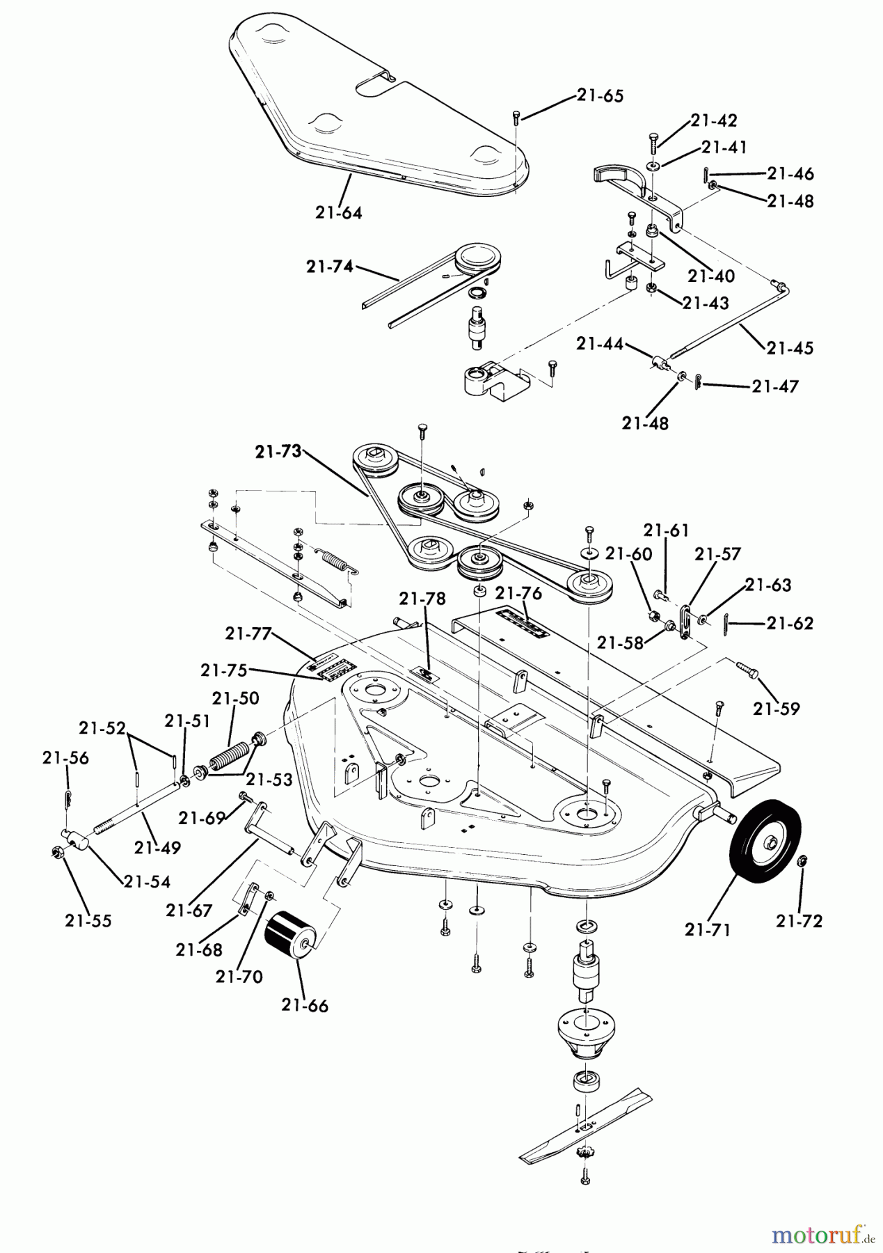 Toro Neu Mowers, Deck Assembly Only 65-36MR03 - Toro 36