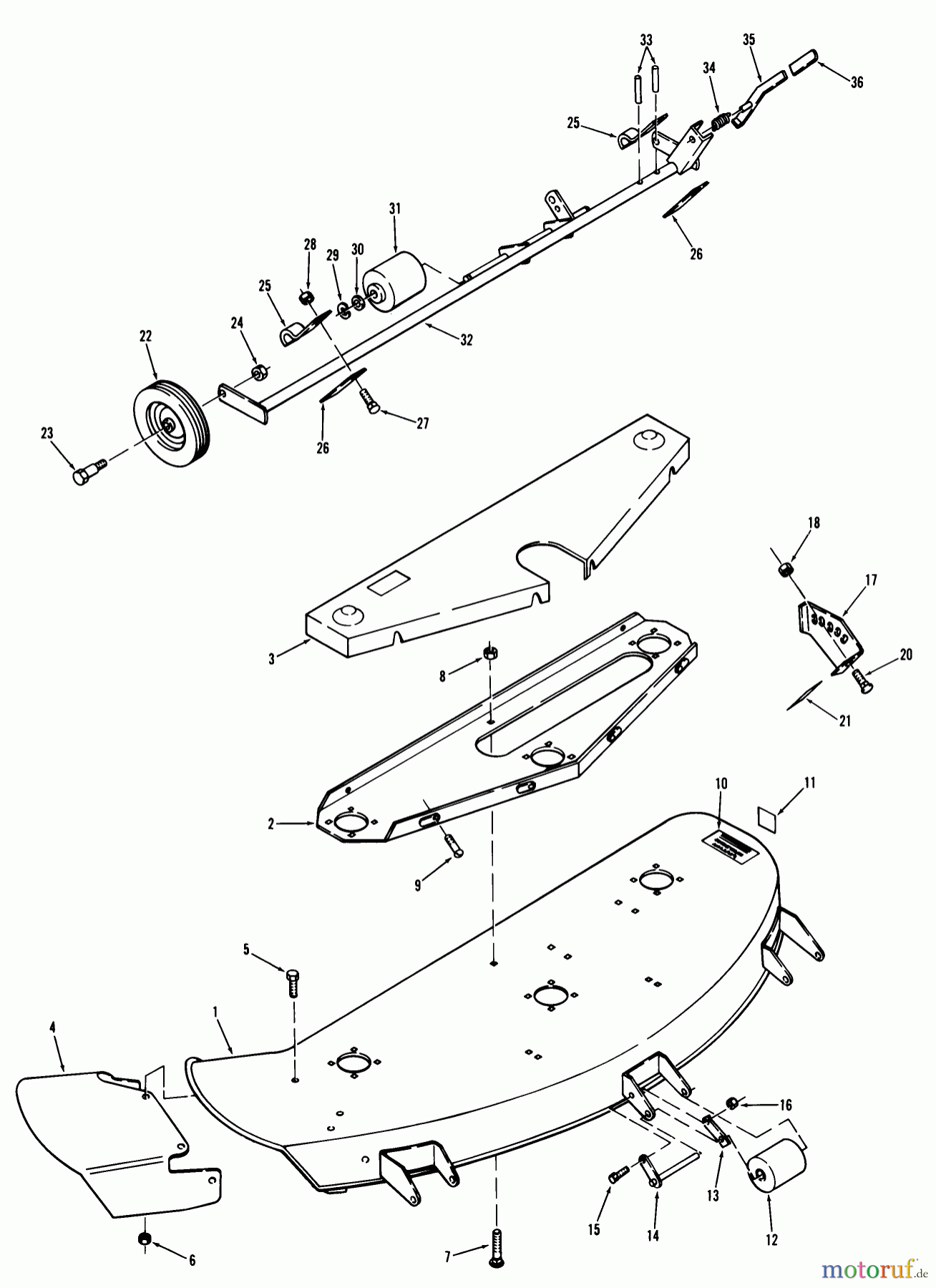 Toro Neu Mowers, Deck Assembly Only 65-48MS02 - Toro 48