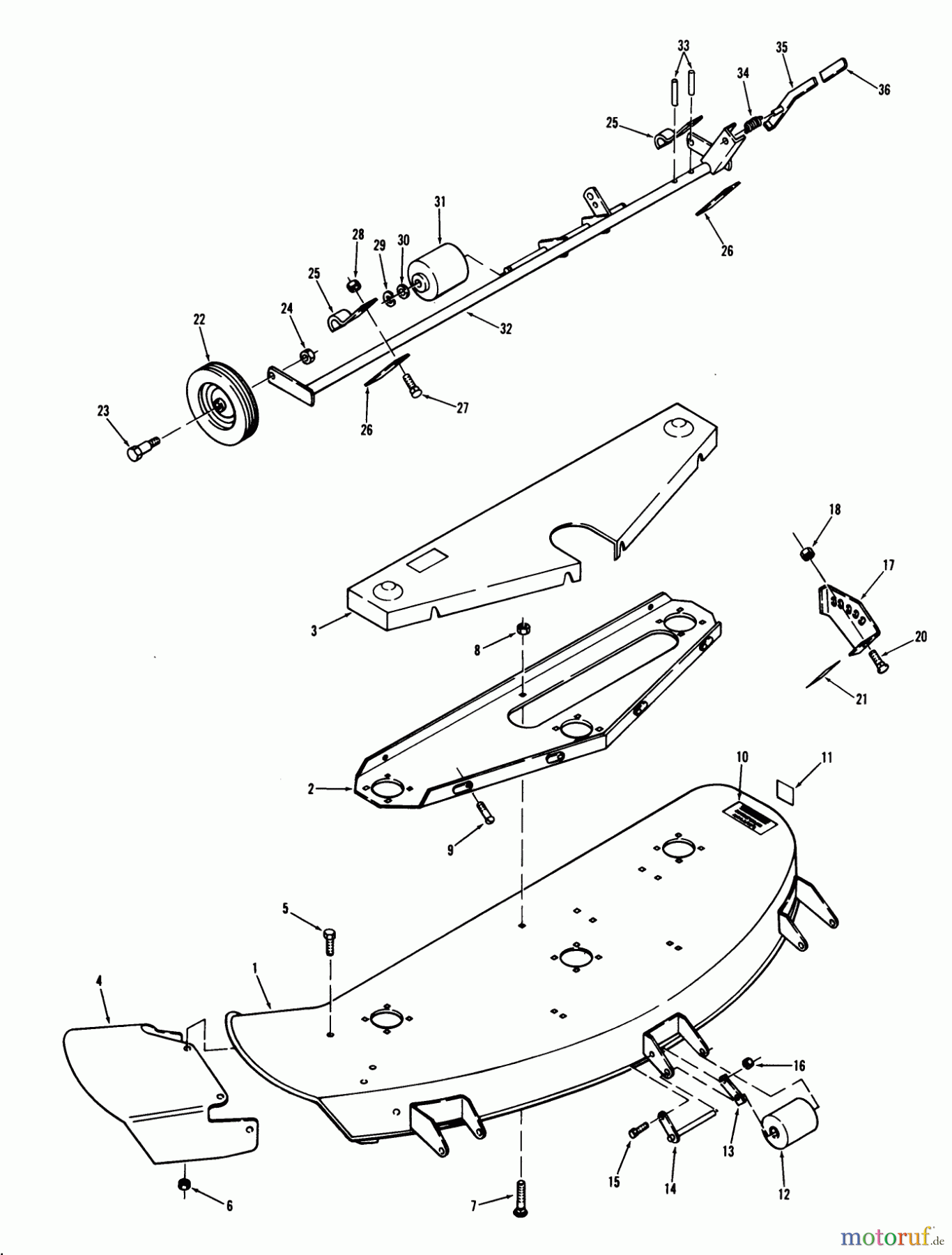 Toro Neu Mowers, Deck Assembly Only 75-42MS01 - Toro 42