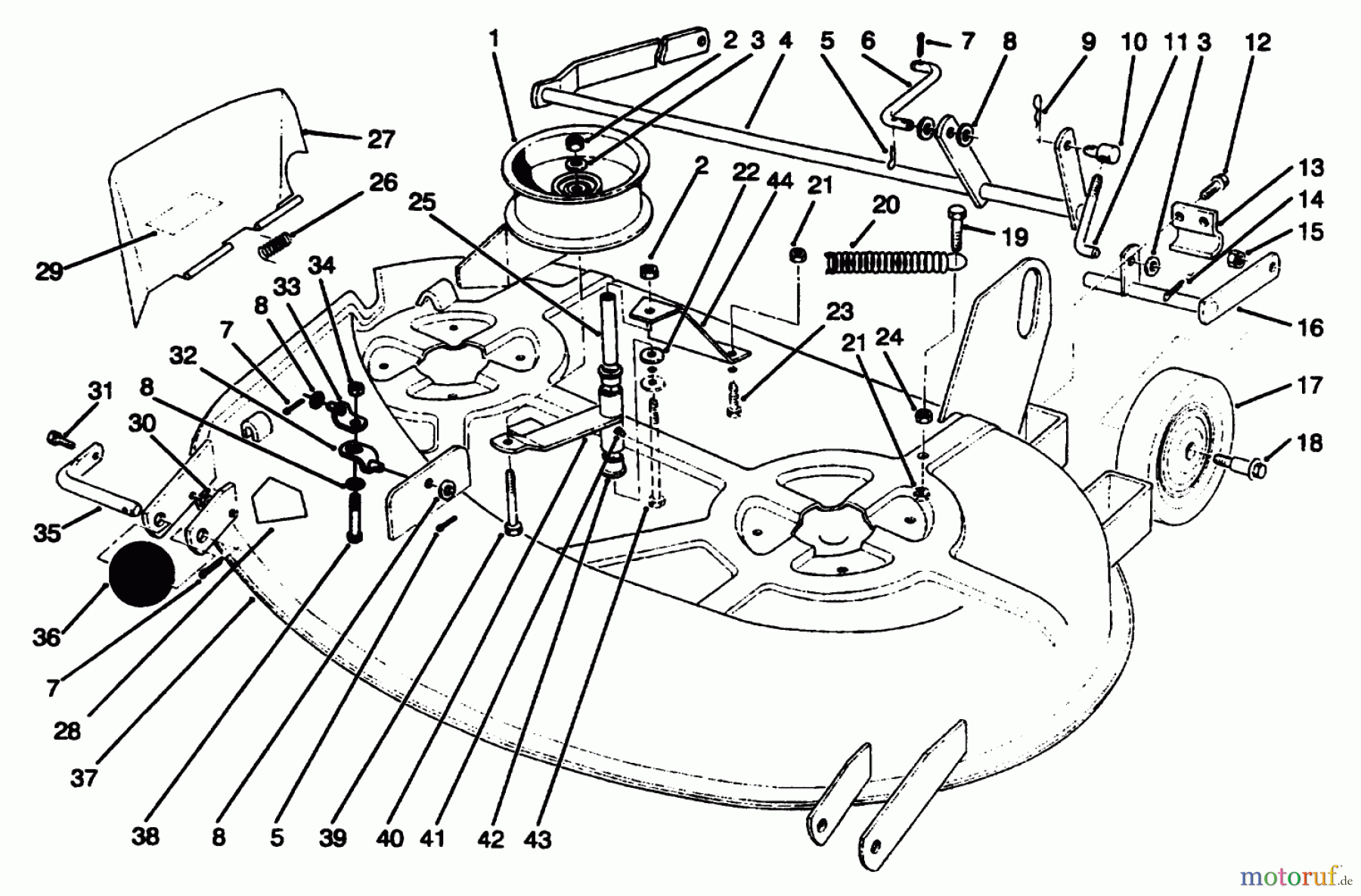 Toro Neu Mowers, Deck Assembly Only 78215 - Toro 38