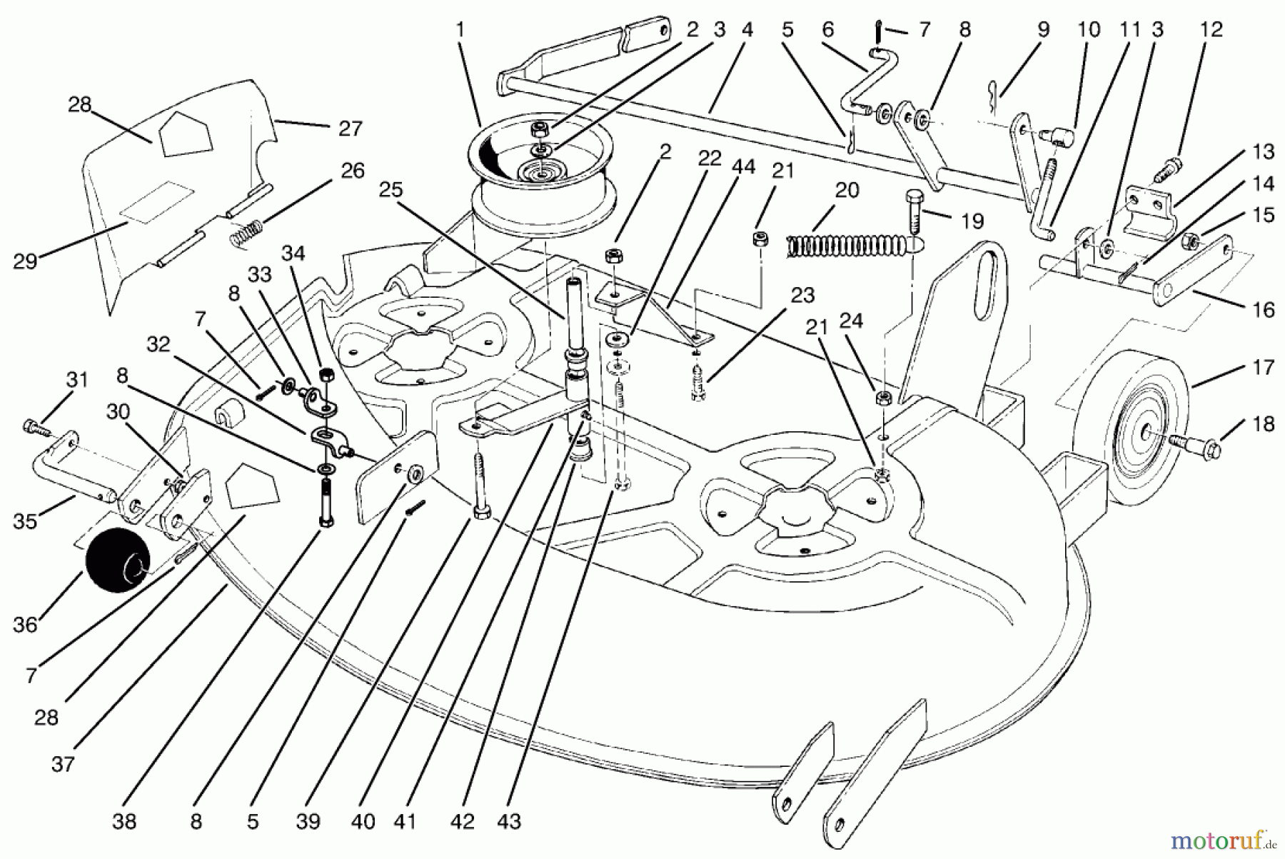 Toro Neu Mowers, Deck Assembly Only 78215 - Toro 38