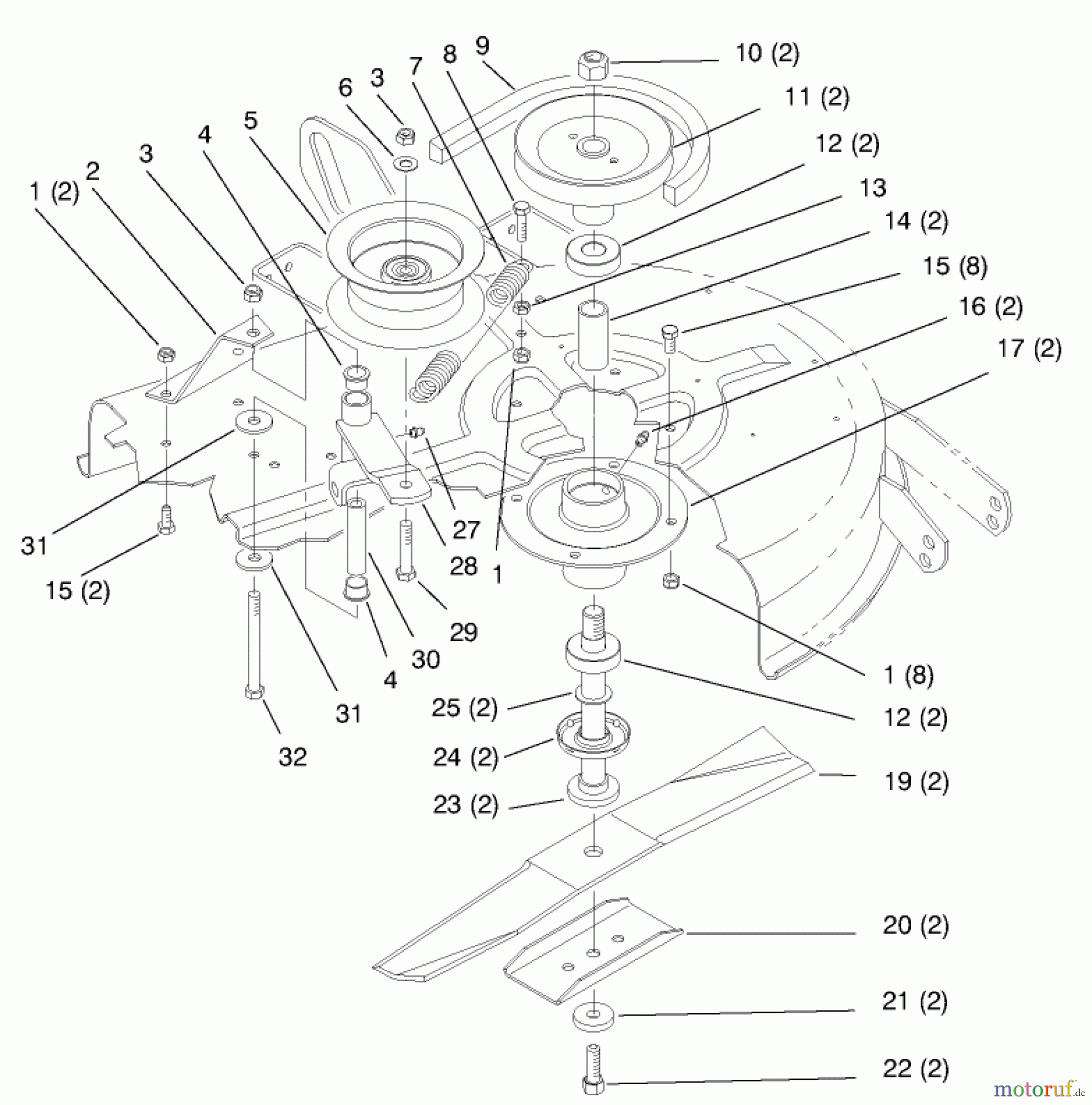  Toro Neu Mowers, Deck Assembly Only 78216 - Toro 38