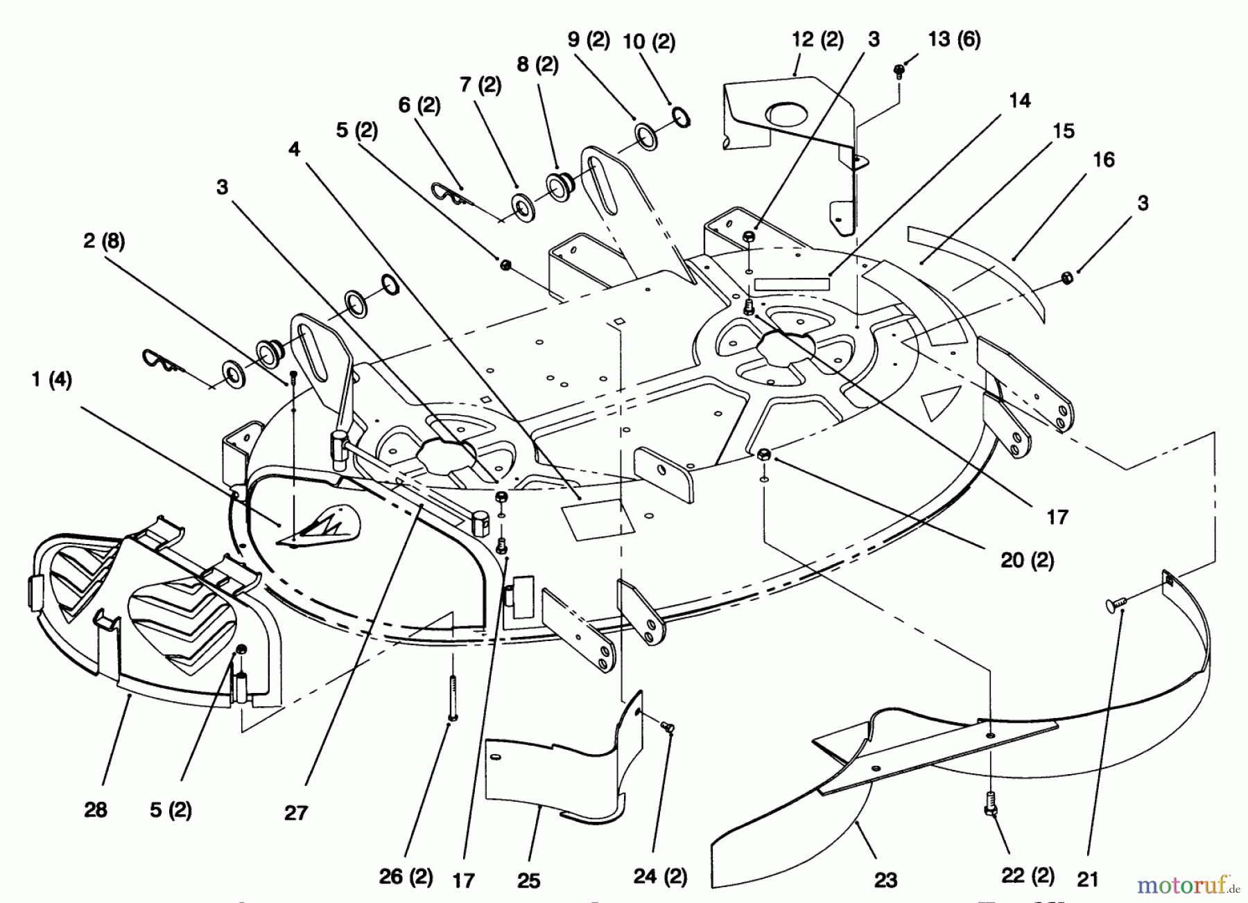 Toro Neu Mowers, Deck Assembly Only 78226 - Toro 38