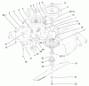 Toro 78218 - 38" Side Discharge Mower, 260 Series Lawn and Garden Tractor, 2002 (220000001-220999999) Ersatzteile BLADE, SPINDLE AND PULLEY ASSEMBLY