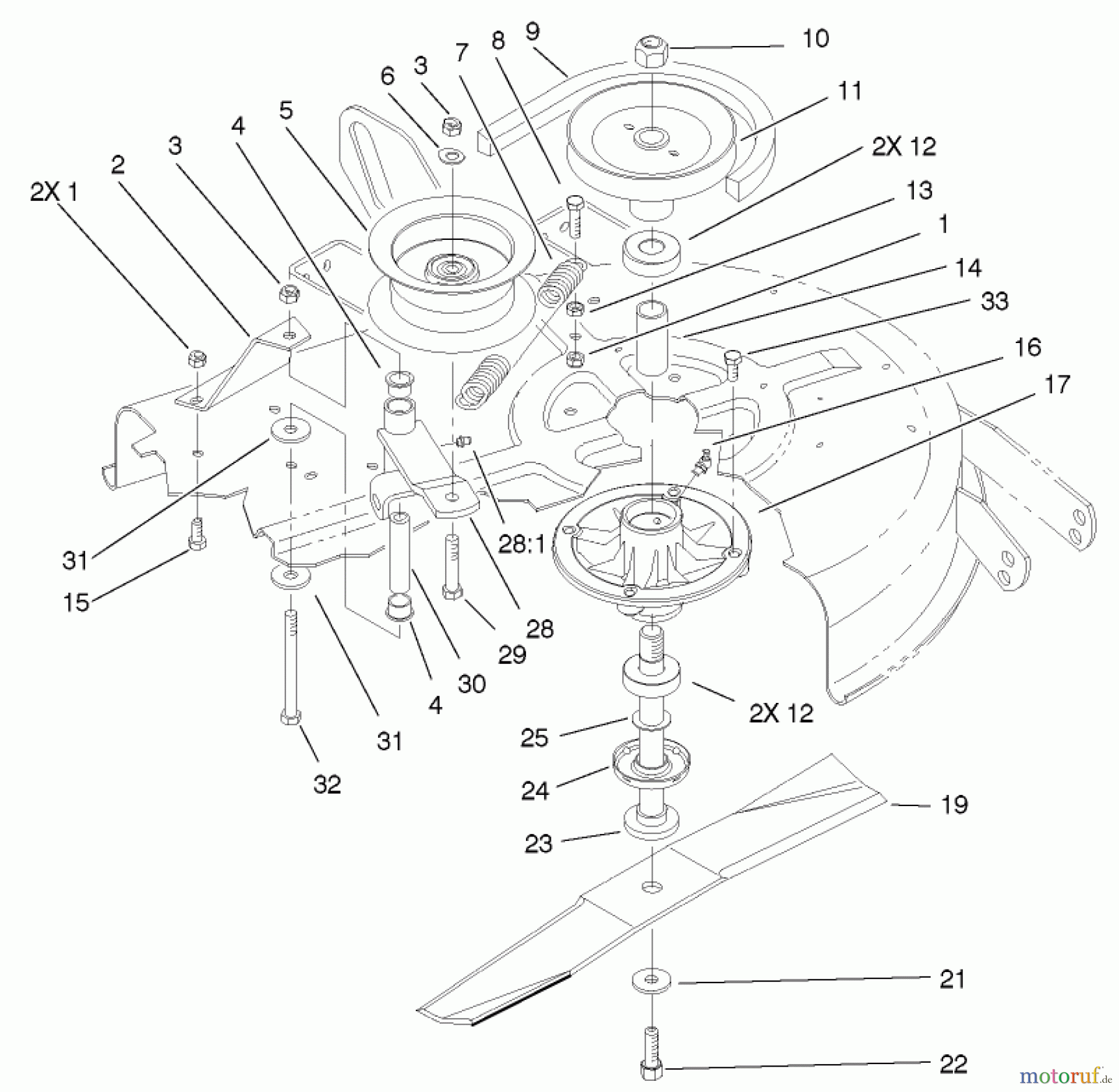  Toro Neu Mowers, Deck Assembly Only 78218 - Toro 38