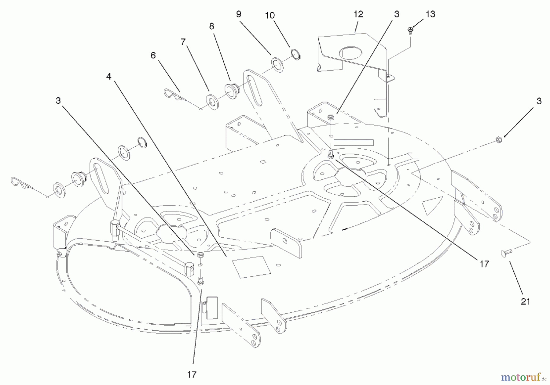 Toro Neu Mowers, Deck Assembly Only 78218 - Toro 38
