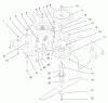 Toro 78218 - 38" Side Discharge Mower, 260 Series Yard Tractors, 1997 (7900001-7999999) Ersatzteile BLADE, SPINDLE, BELT, AND IDLER PULLEY