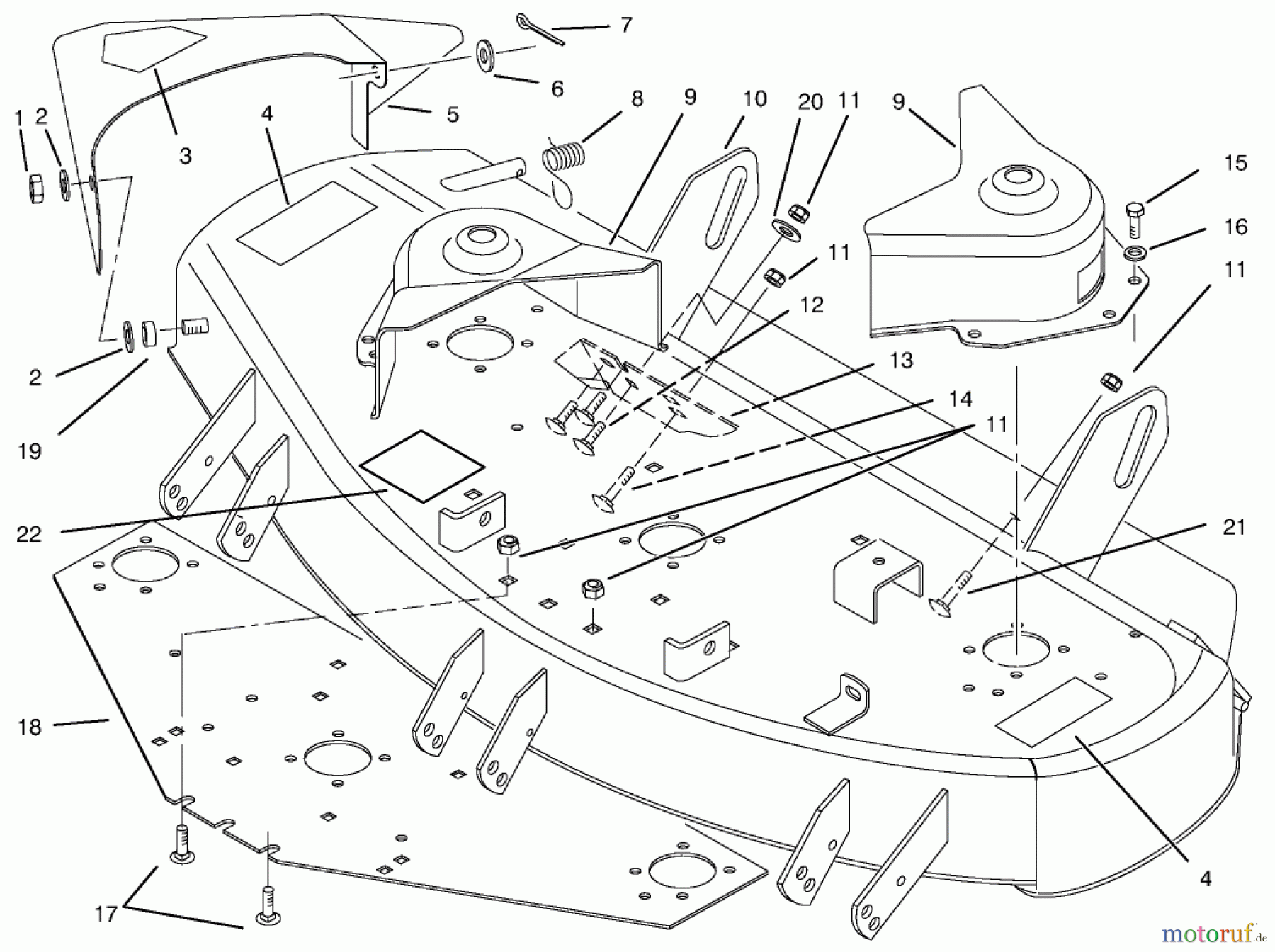 Toro Neu Mowers, Deck Assembly Only 78231 - Toro 42