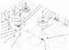 Toro 78231 - 42" Side Discharge Mower, 260 Series Yard Tractors, 1996 (6900001-6999999) Ersatzteile PULLEYS & IDLER ARM ASSEMBLY