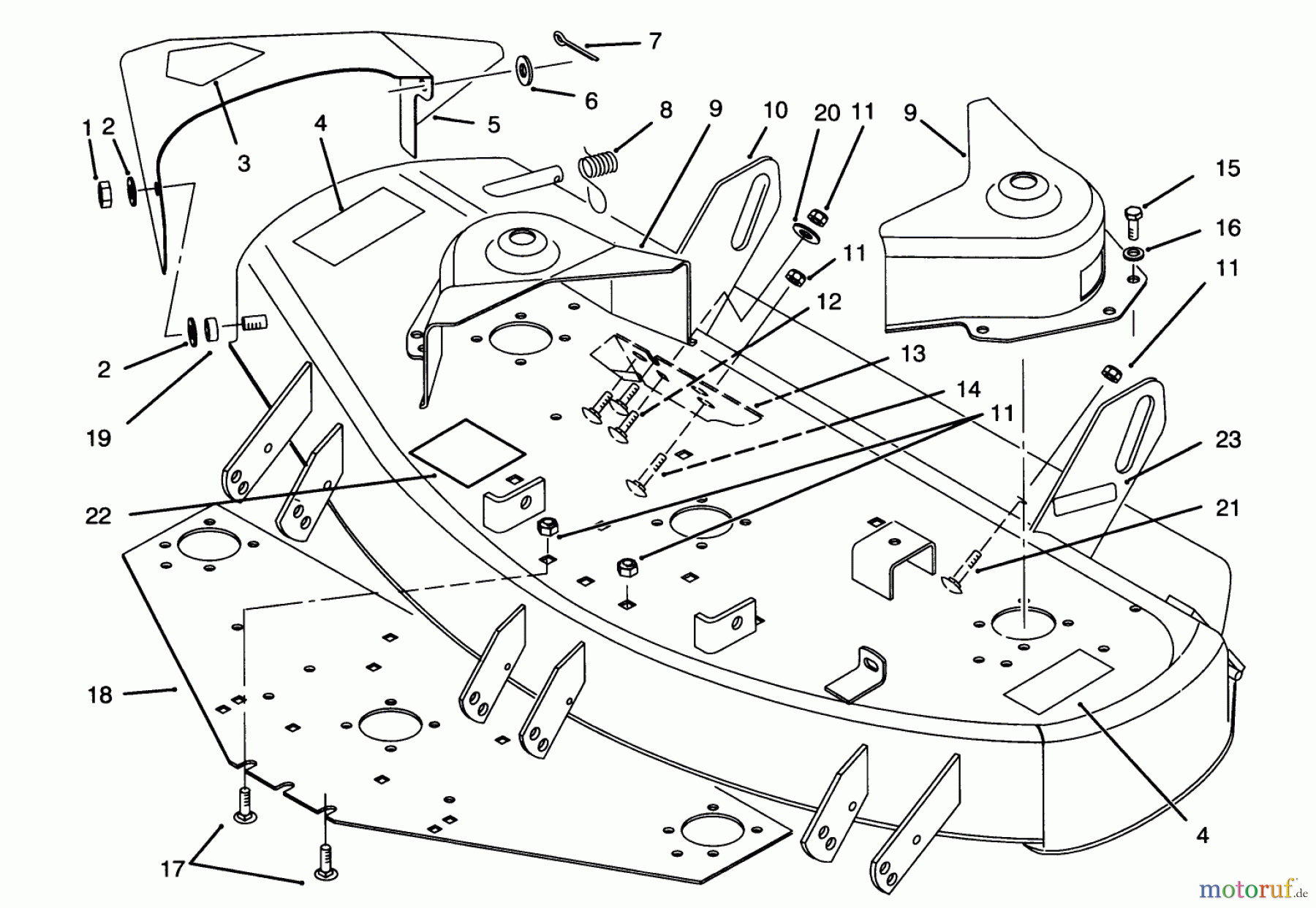 Toro Neu Mowers, Deck Assembly Only 78231 - Toro 42