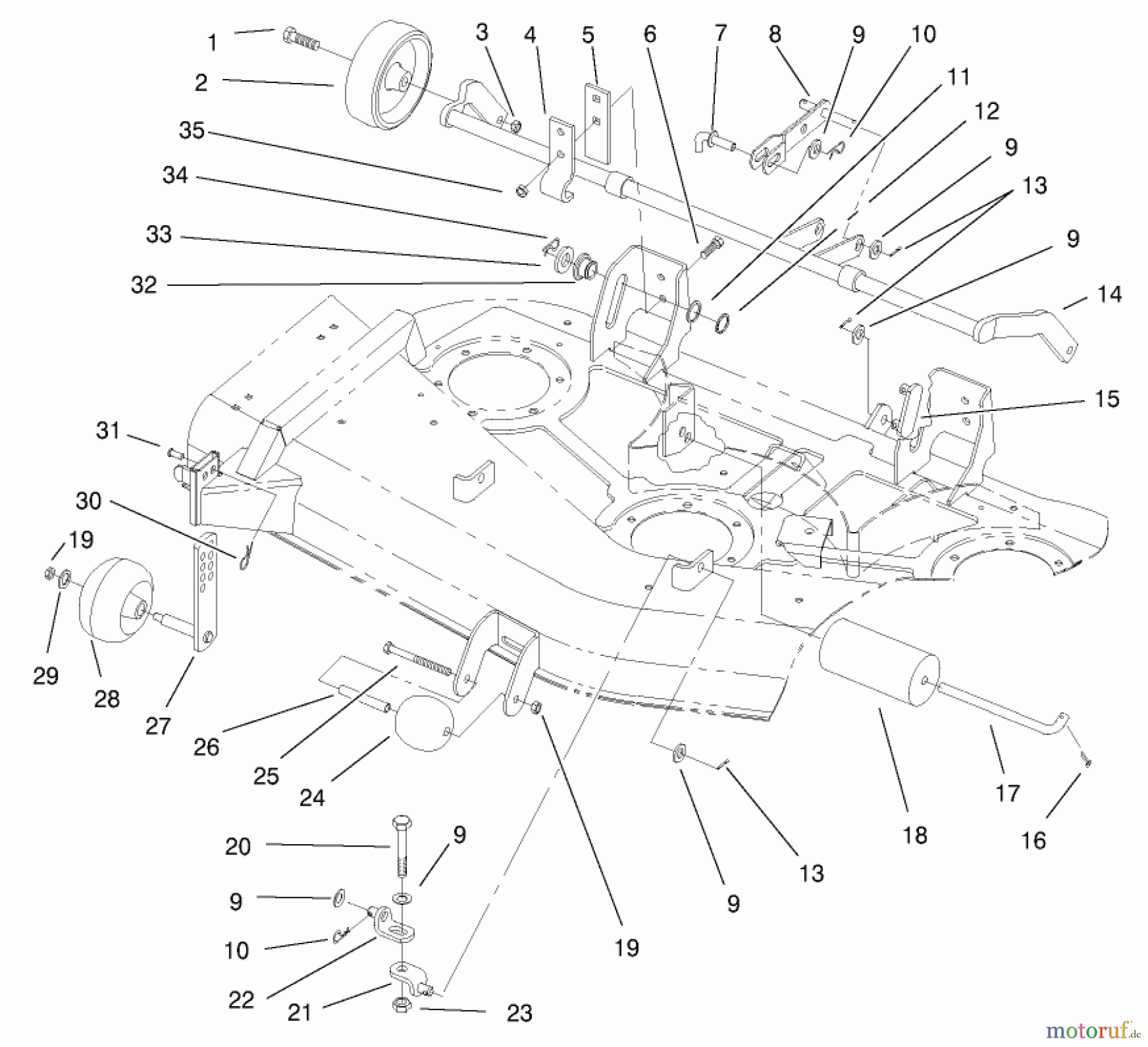 Toro Neu Mowers, Deck Assembly Only 78253 - Toro 52