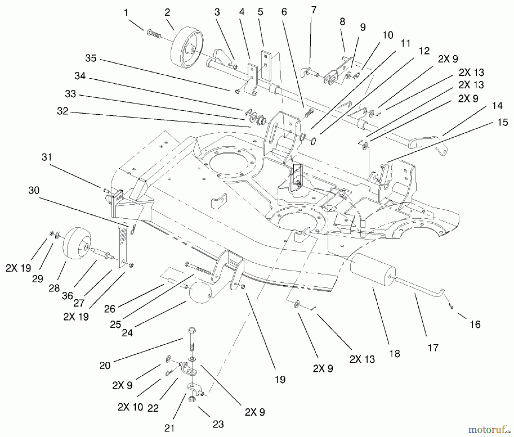  Toro Neu Mowers, Deck Assembly Only 78253 - Toro 52