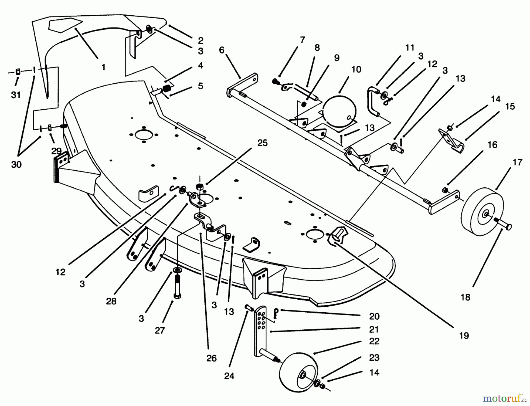Toro Neu Mowers, Deck Assembly Only 78260 - Toro 48
