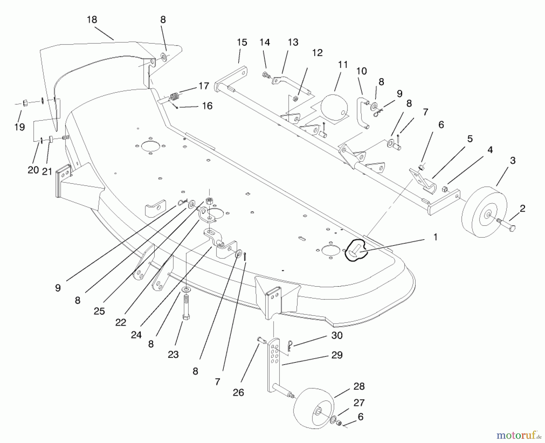 Toro Neu Mowers, Deck Assembly Only 78261 - Toro 48