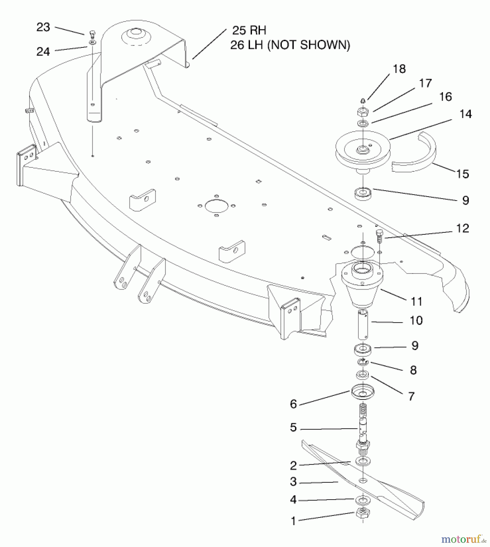 Toro Neu Mowers, Deck Assembly Only 78261 - Toro 48