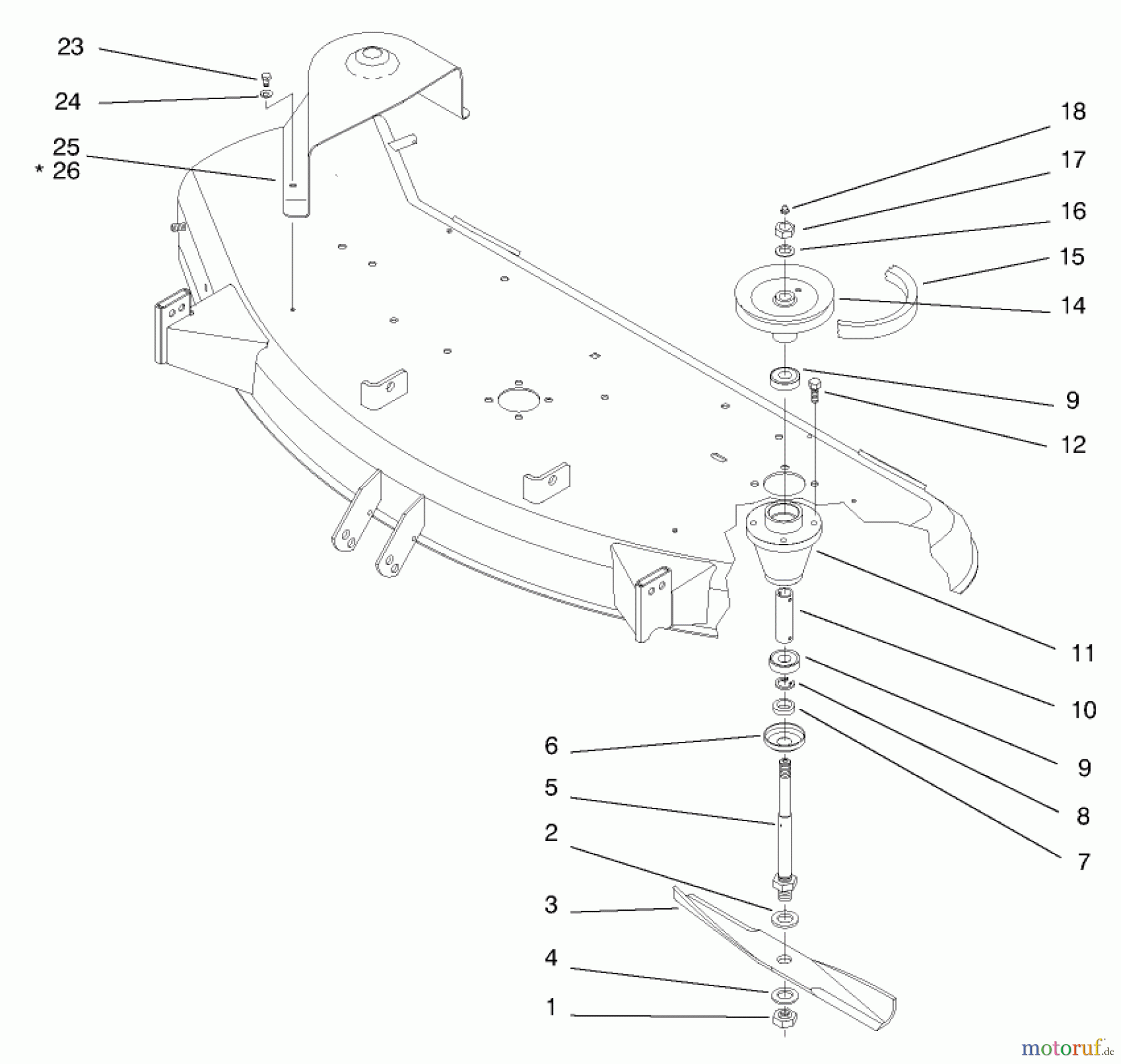 Toro Neu Mowers, Deck Assembly Only 78261 - Toro 48