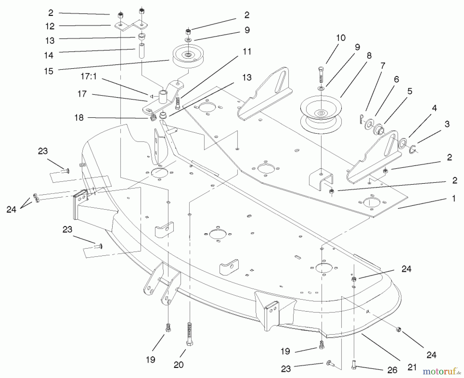 Toro Neu Mowers, Deck Assembly Only 78261 - Toro 48