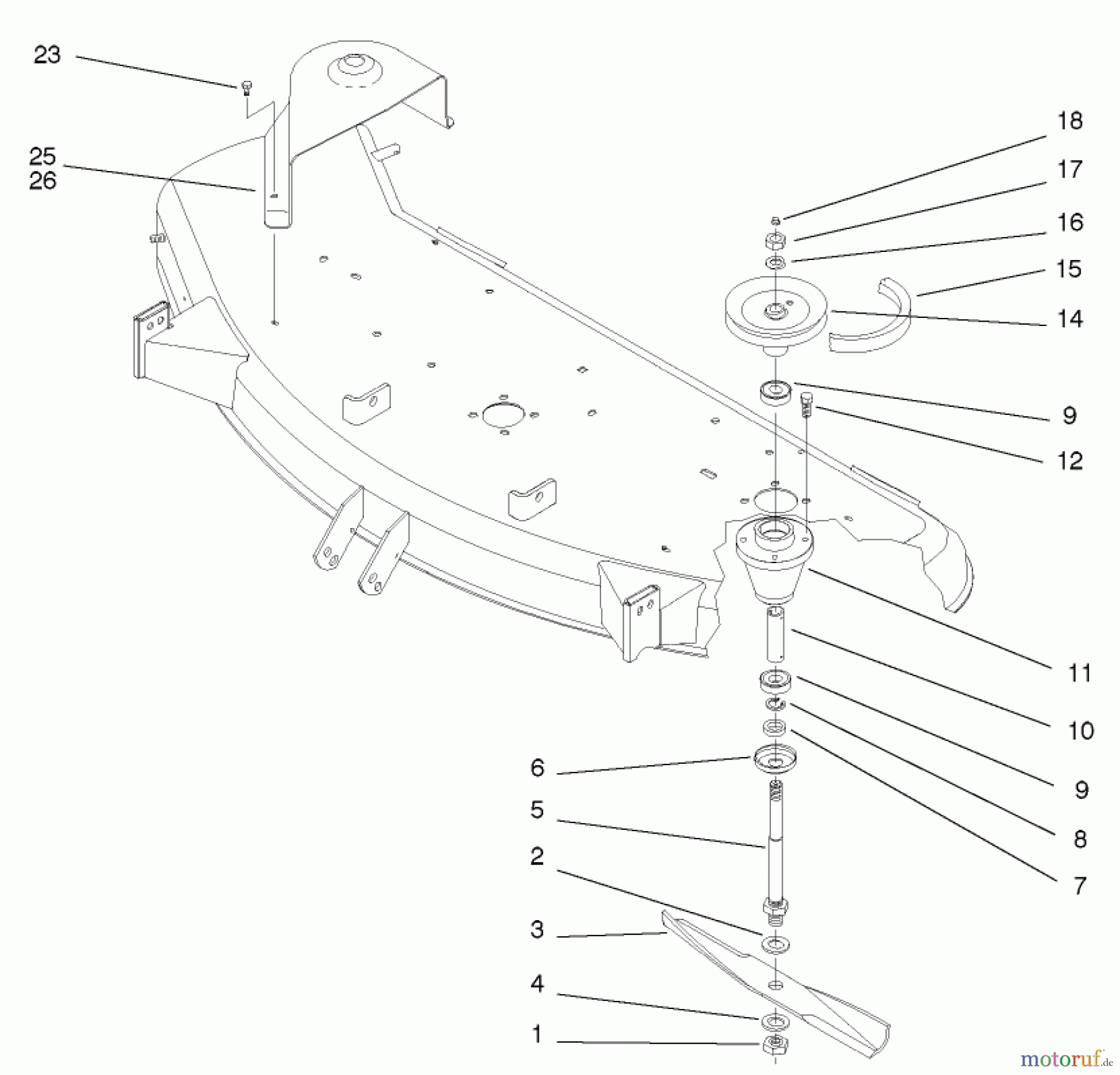 Toro Neu Mowers, Deck Assembly Only 78261 - Toro 48