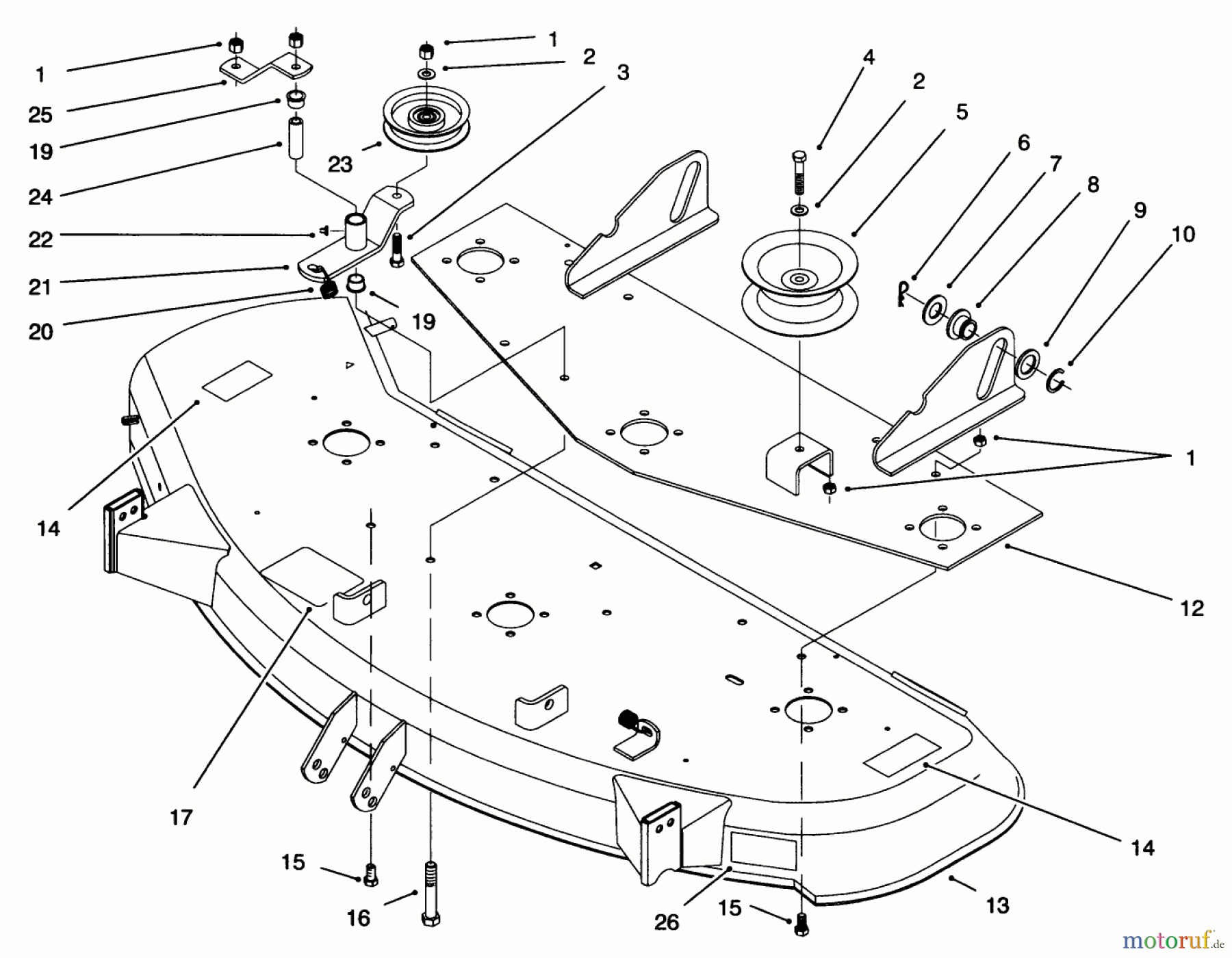 Toro Neu Mowers, Deck Assembly Only 78268 - Toro 48