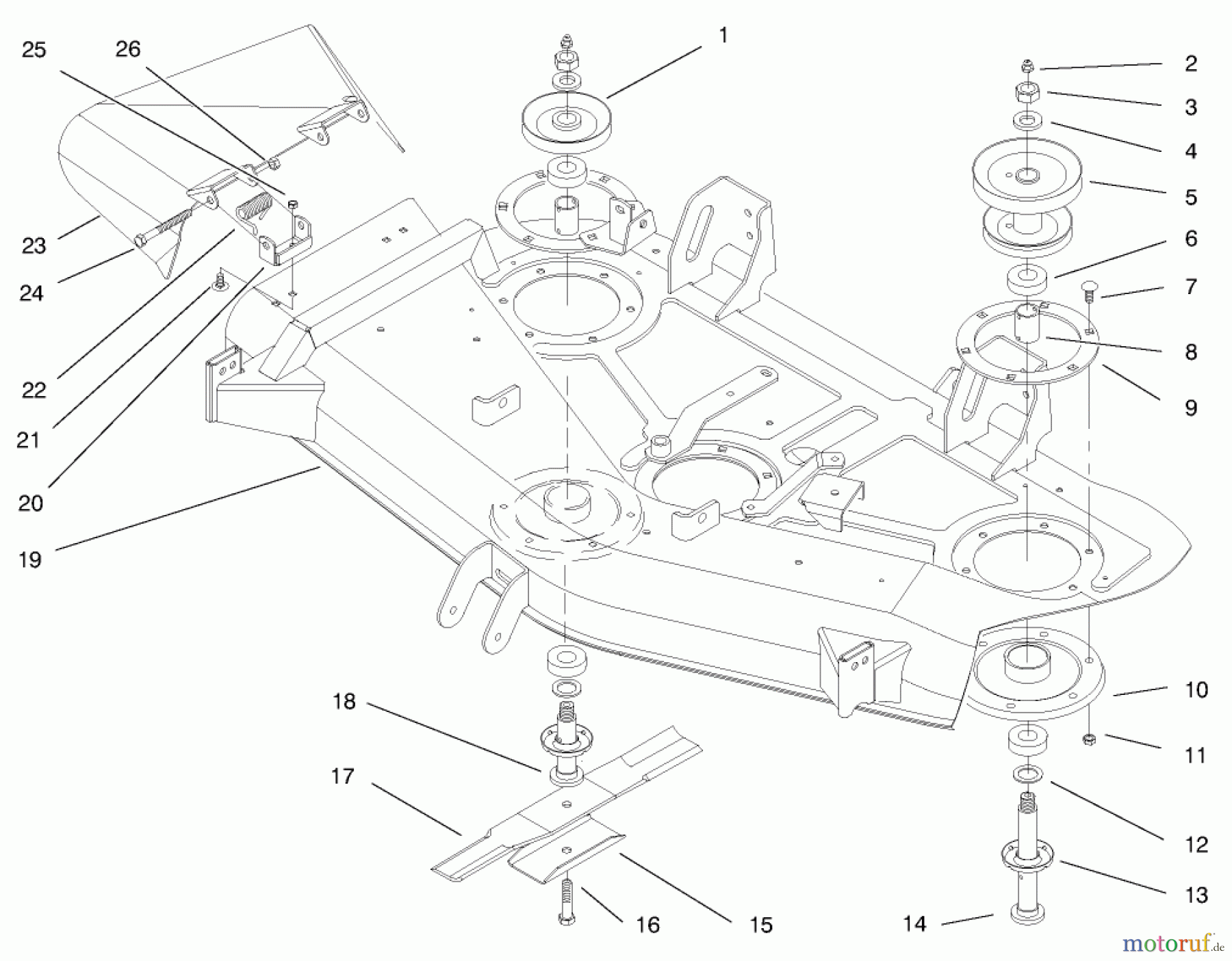  Toro Neu Mowers, Deck Assembly Only 78280 - Toro 52