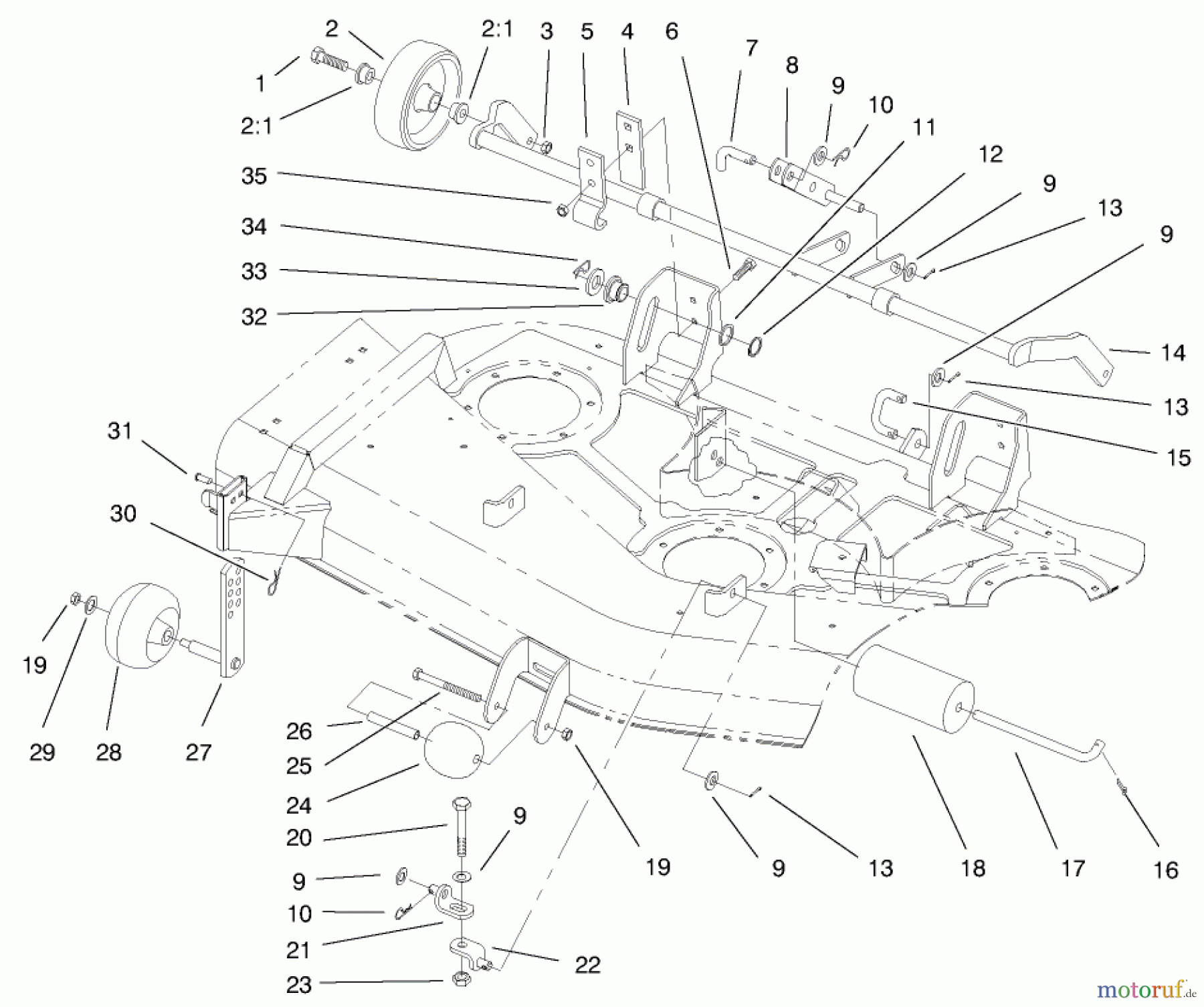 Toro Neu Mowers, Deck Assembly Only 78280 - Toro 52
