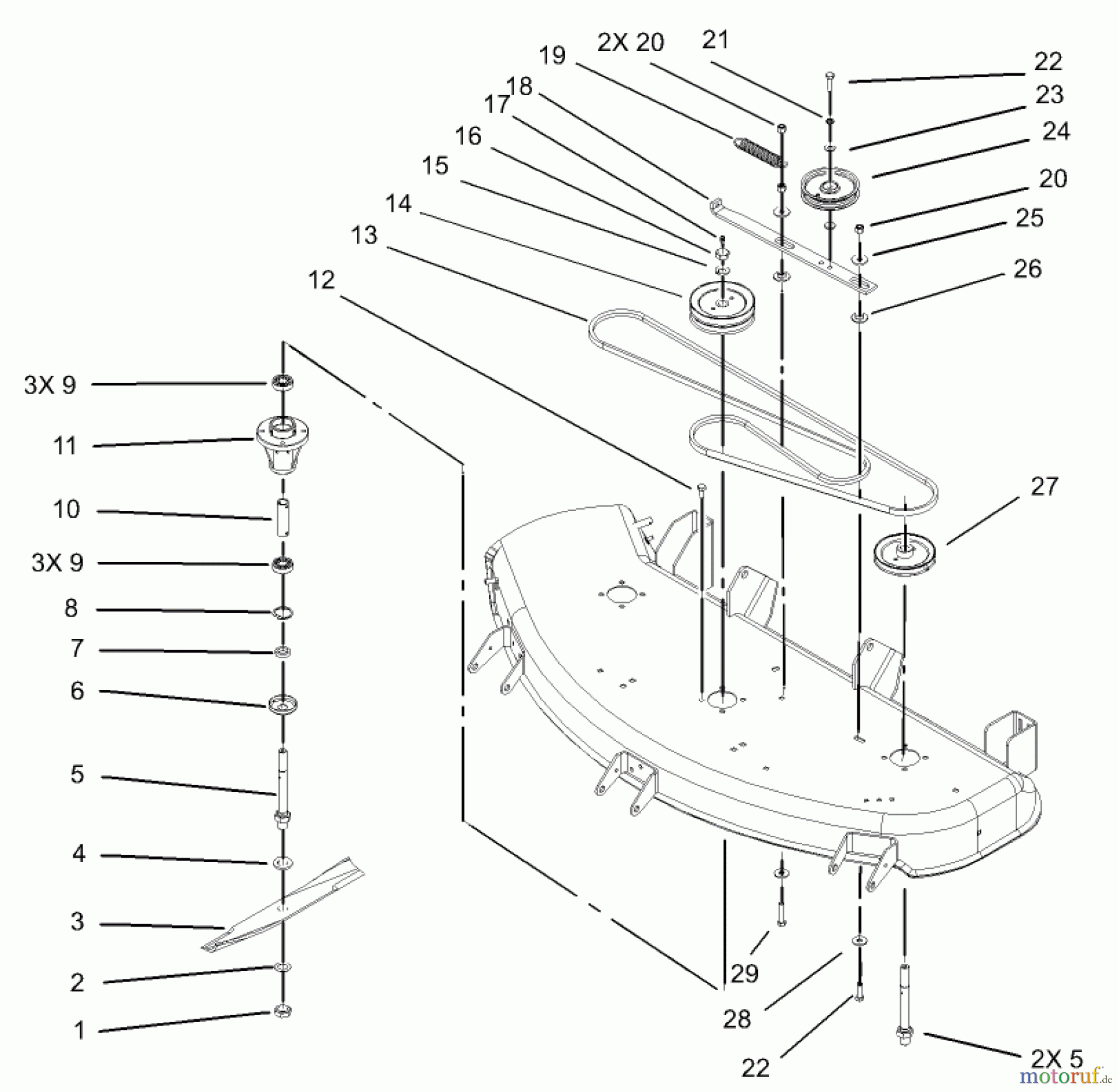 Toro Neu Mowers, Deck Assembly Only 78290 - Toro 48