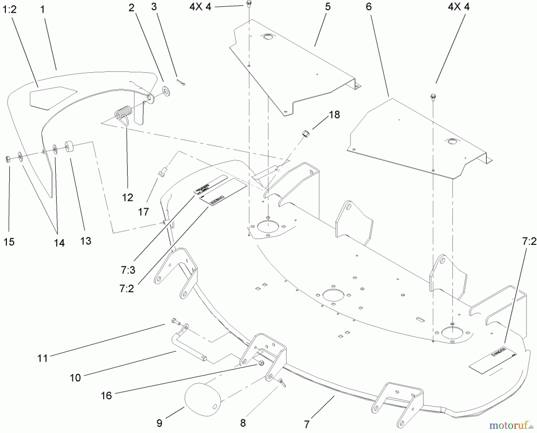 Toro Neu Mowers, Deck Assembly Only 78292 - Toro 42