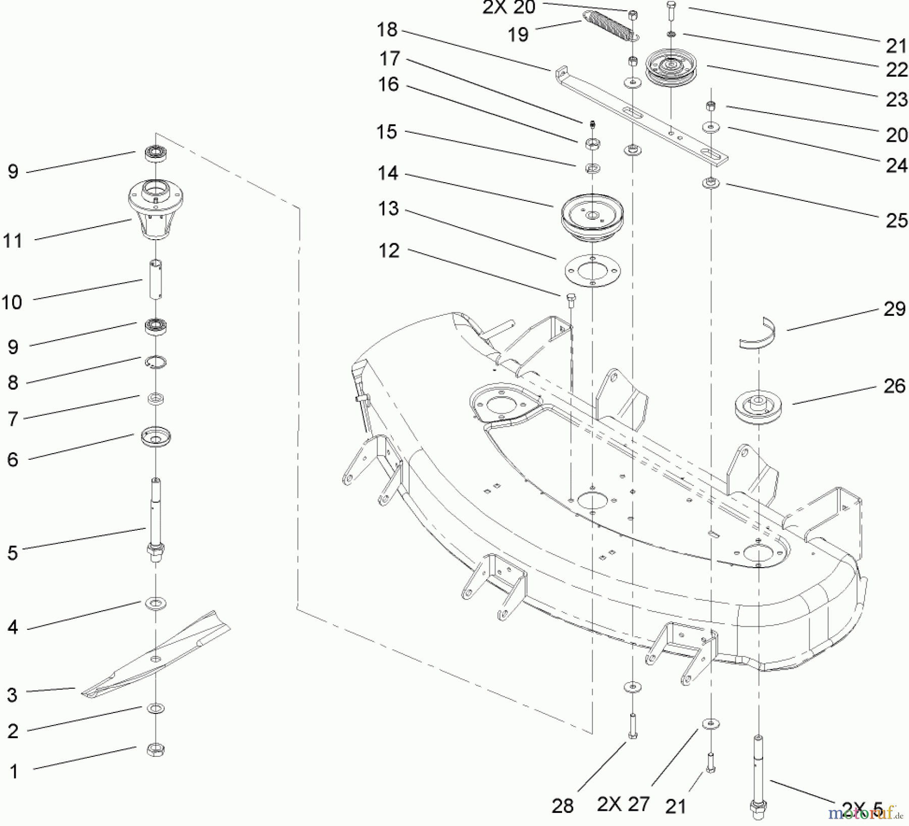 Toro Neu Mowers, Deck Assembly Only 78292 - Toro 42