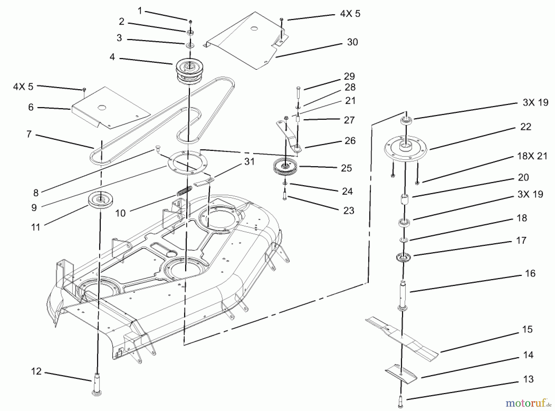Toro Neu Mowers, Deck Assembly Only 78294 - Toro 52