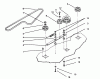 Toro 78305 - 36" Rear Discharge Mower, 1993 (3900001-3999999) Ersatzteile SPINDLE DRIVE AND IDLER PULLEY