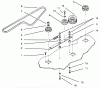 Toro 78305 - 36" Rear Discharge Mower, 1994 (4900001-4999999) Ersatzteile SPINDLE DRIVE AND IDLER PULLEY