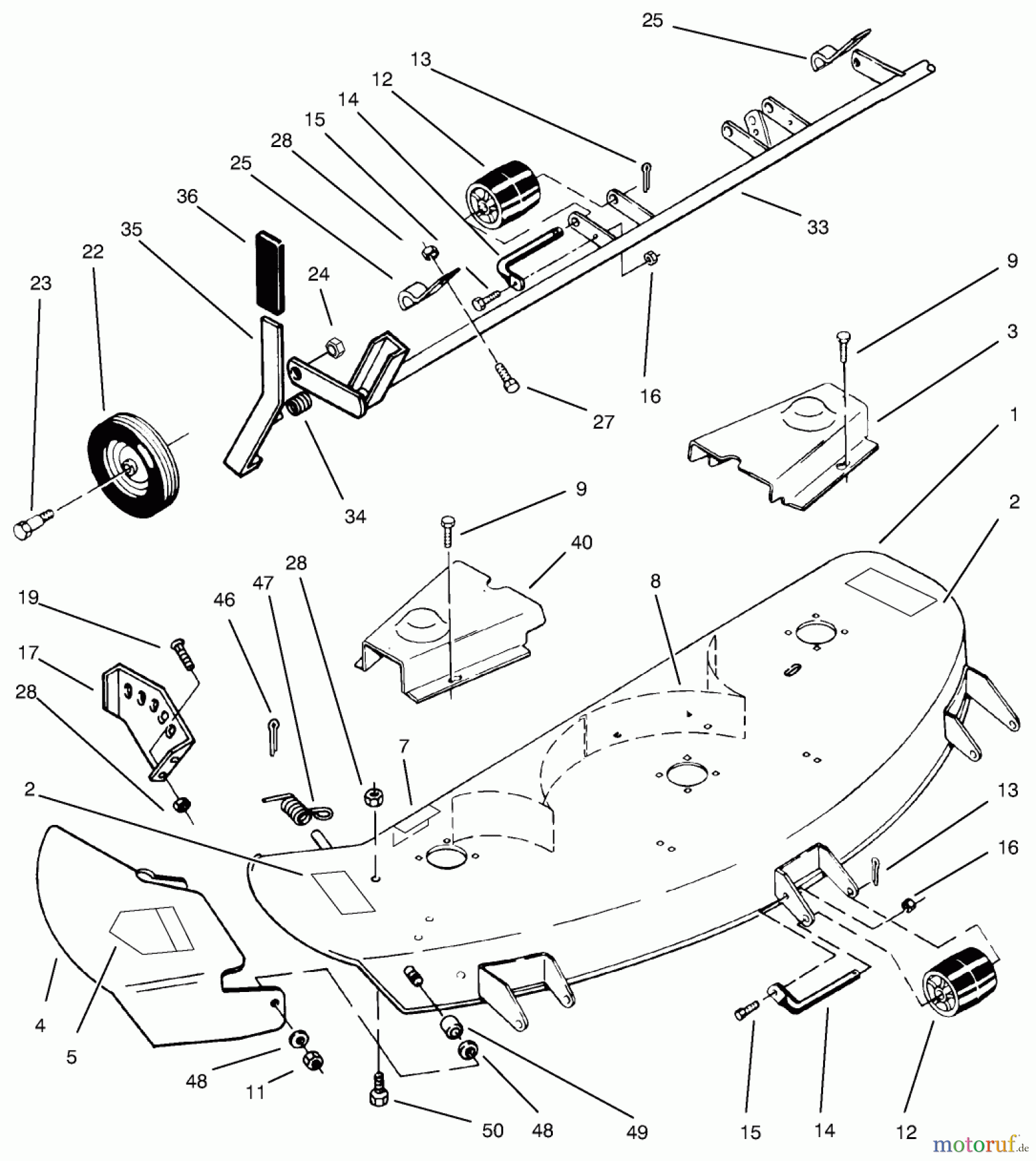 Toro Neu Mowers, Deck Assembly Only 78345 - Toro 42