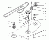 Toro 78350 - 42" Rear Discharge Mower, 1993 (3900001-3999999) Ersatzteile DECK BELT & PULLEYS