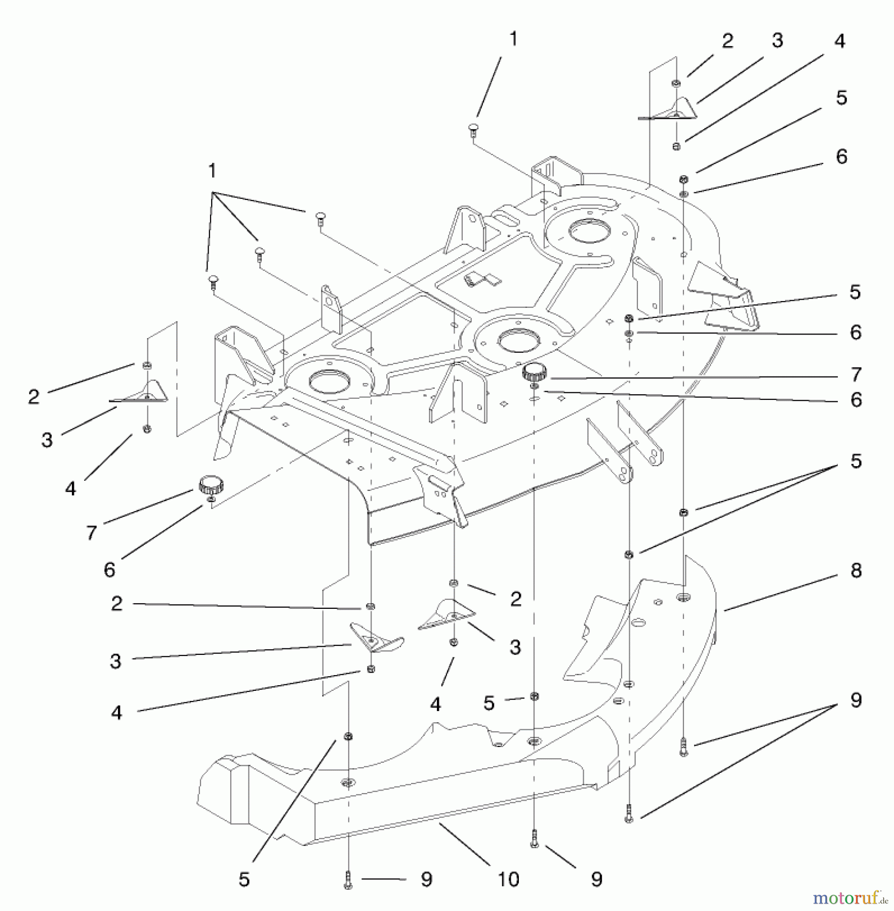 Toro Neu Mowers, Deck Assembly Only 78357 - Toro 44