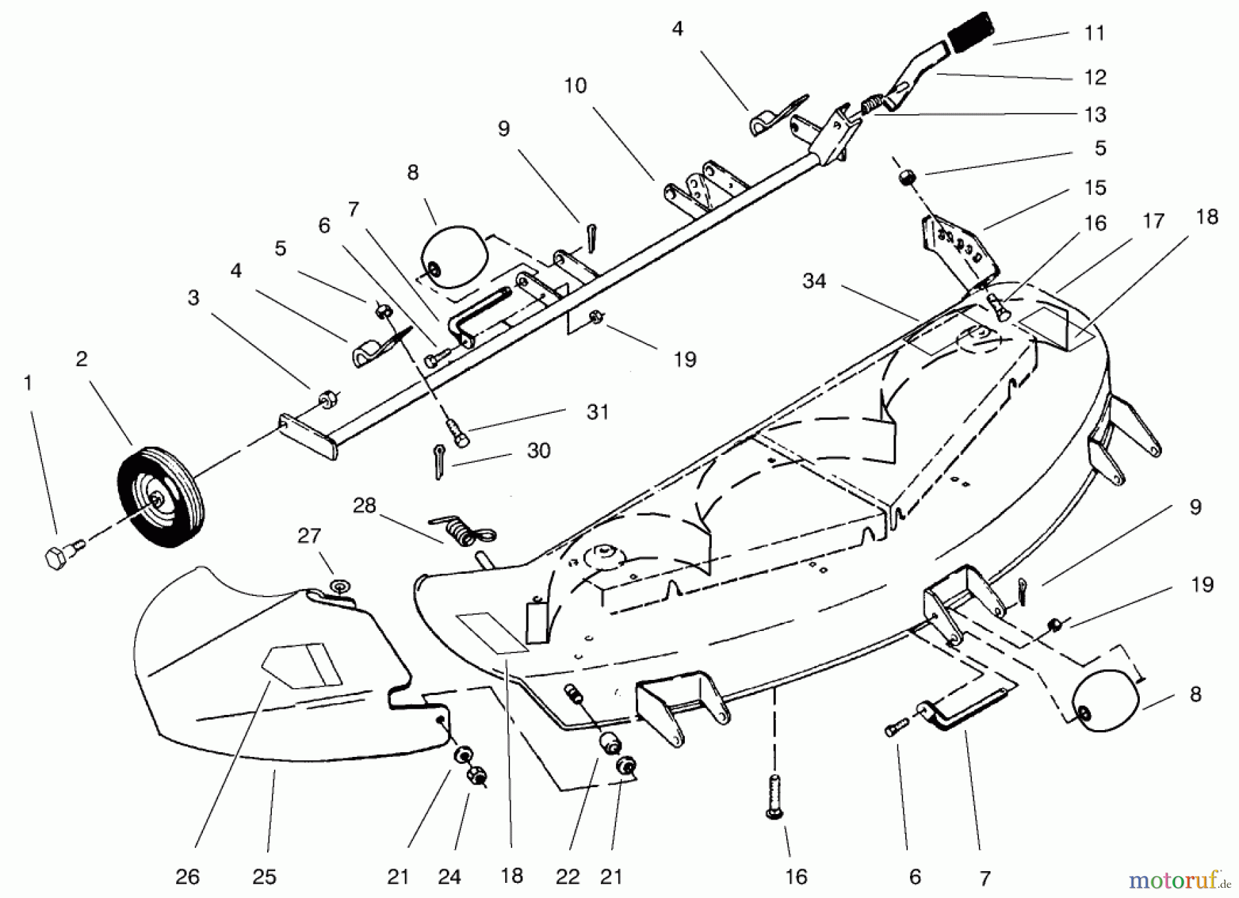 Toro Neu Mowers, Deck Assembly Only 78361 - Toro 48