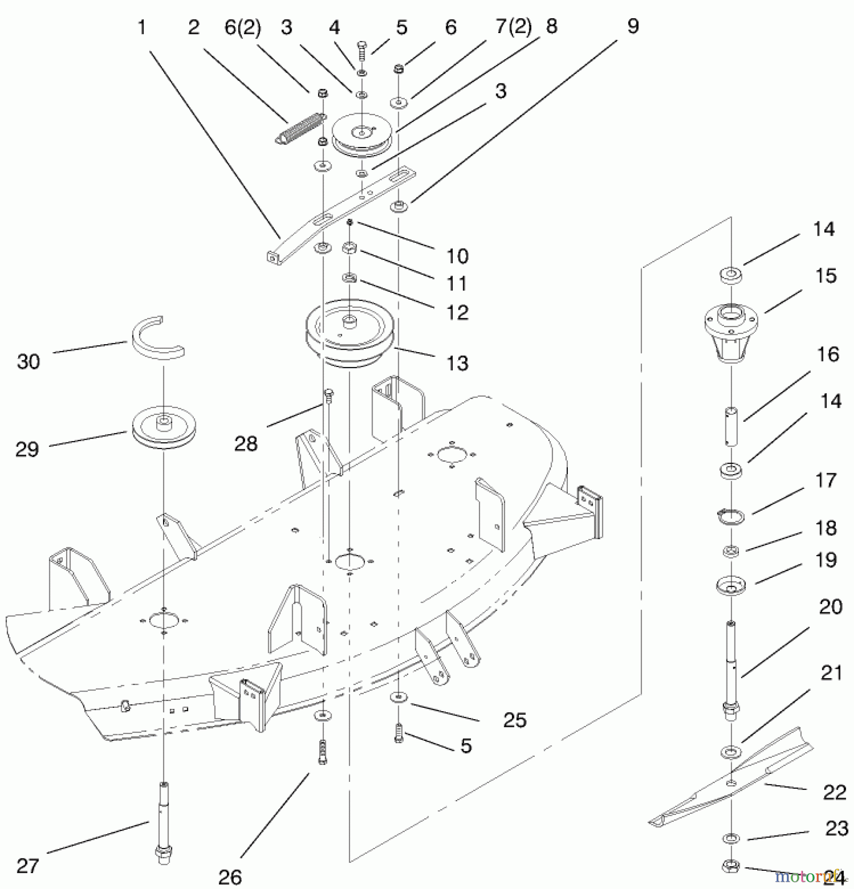Toro Neu Mowers, Deck Assembly Only 78363 - Toro 48
