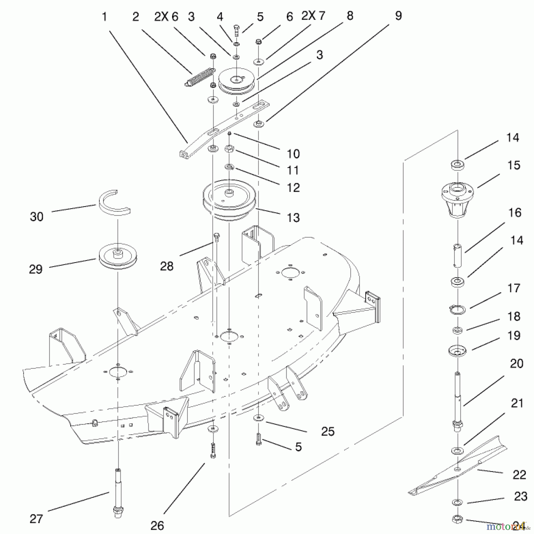 Toro Neu Mowers, Deck Assembly Only 78363DI - Toro 48