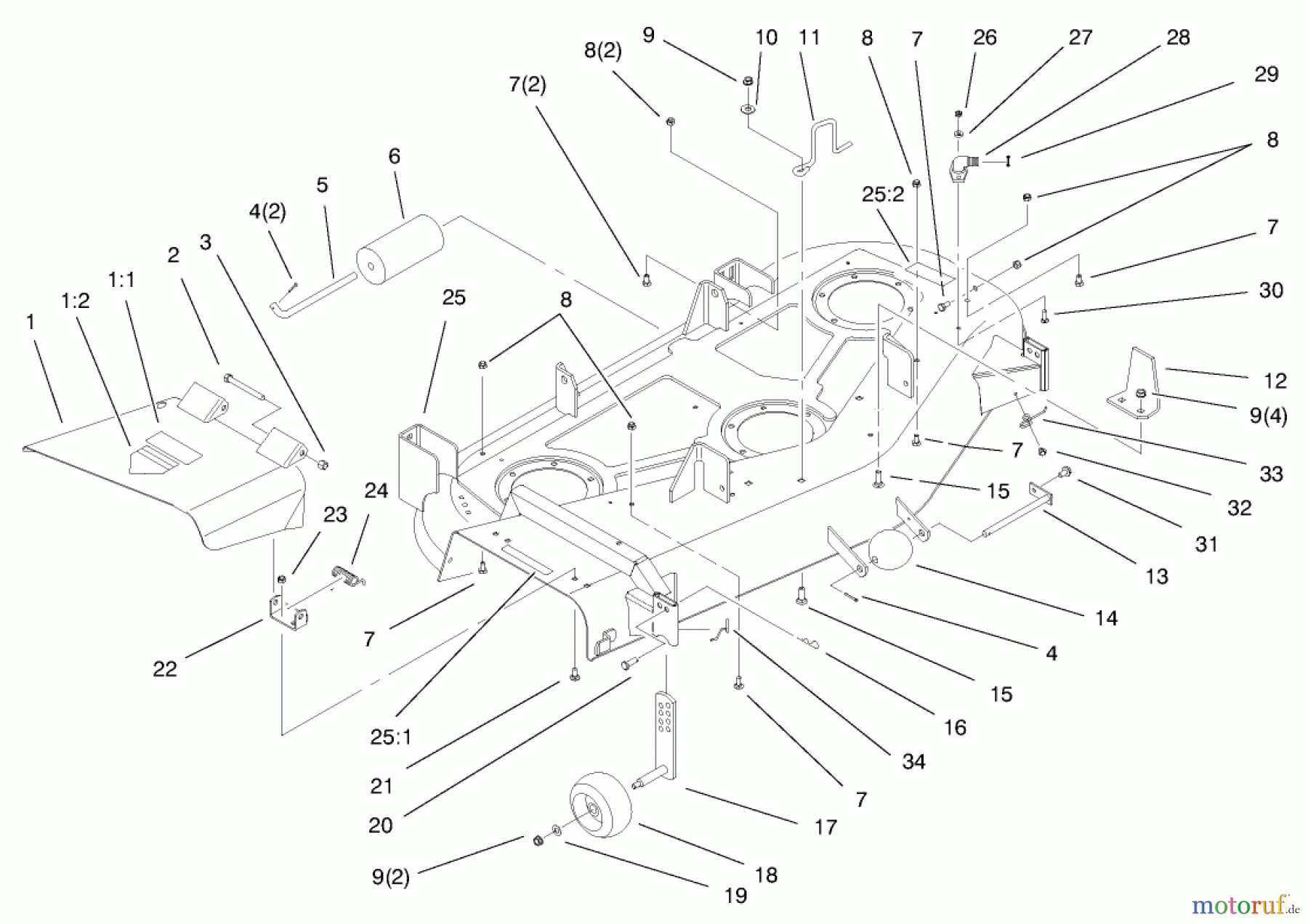 Toro Neu Mowers, Deck Assembly Only 78370 - Toro 52