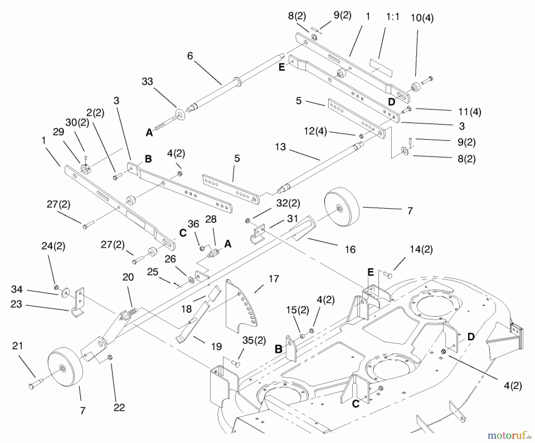 Toro Neu Mowers, Deck Assembly Only 78452 - Toro 52