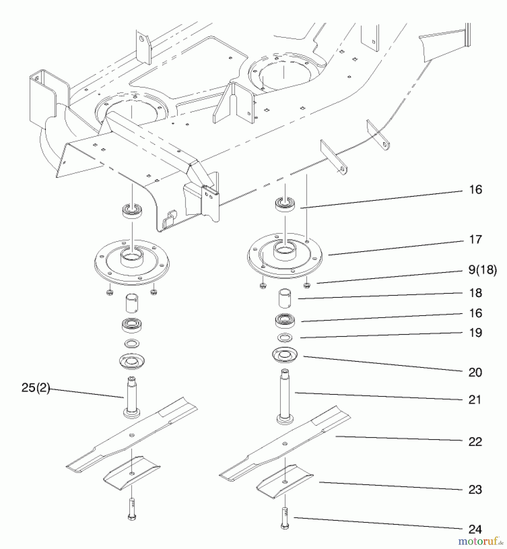 Toro Neu Mowers, Deck Assembly Only 78452 - Toro 52