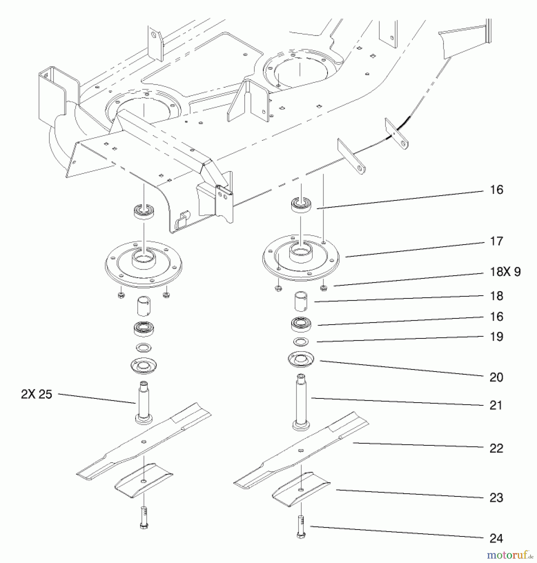 Toro Neu Mowers, Deck Assembly Only 78370 - Toro 52