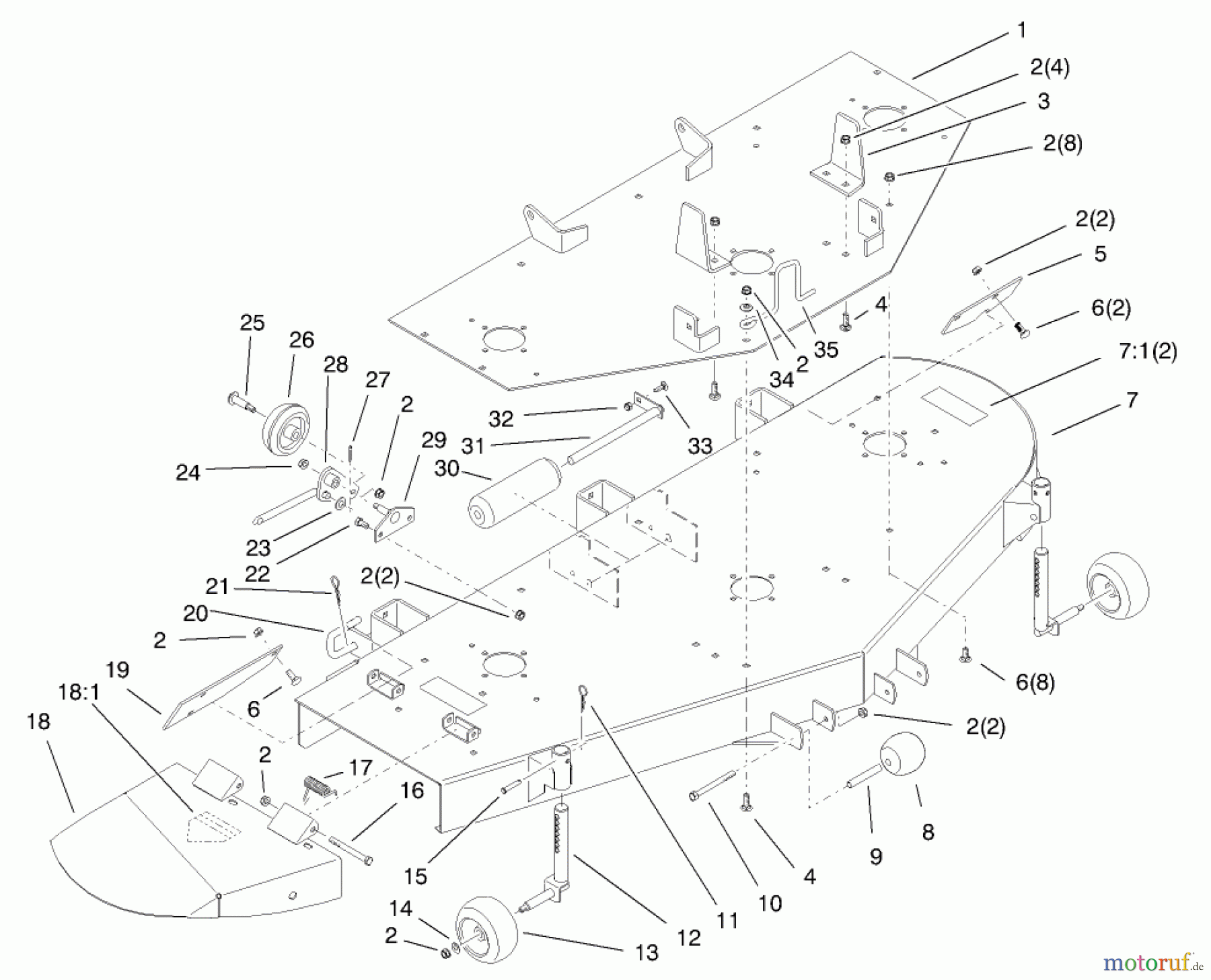Toro Neu Mowers, Deck Assembly Only 78469 - Toro 60