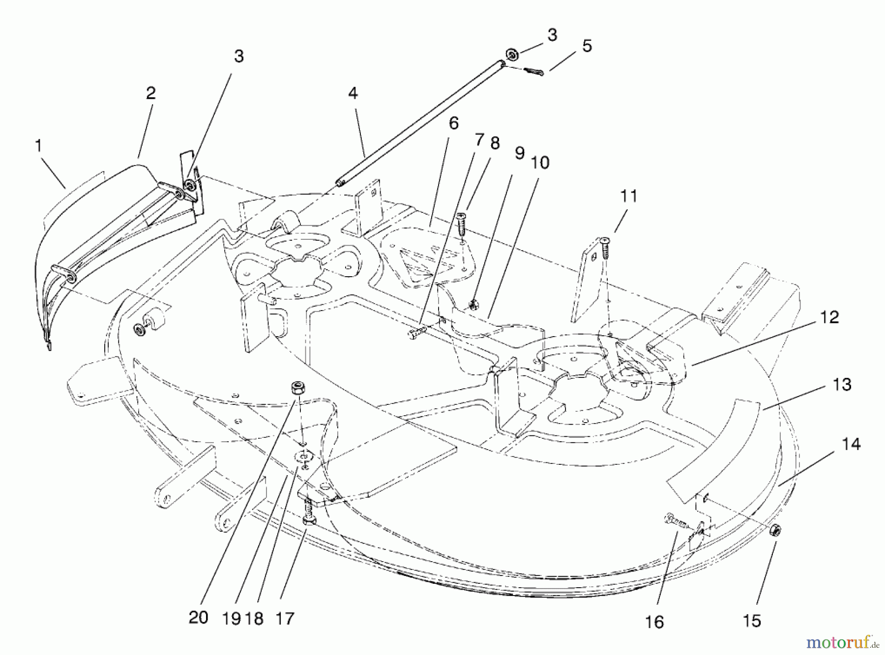 Toro Neu Mowers, Deck Assembly Only 78410 - Toro 38