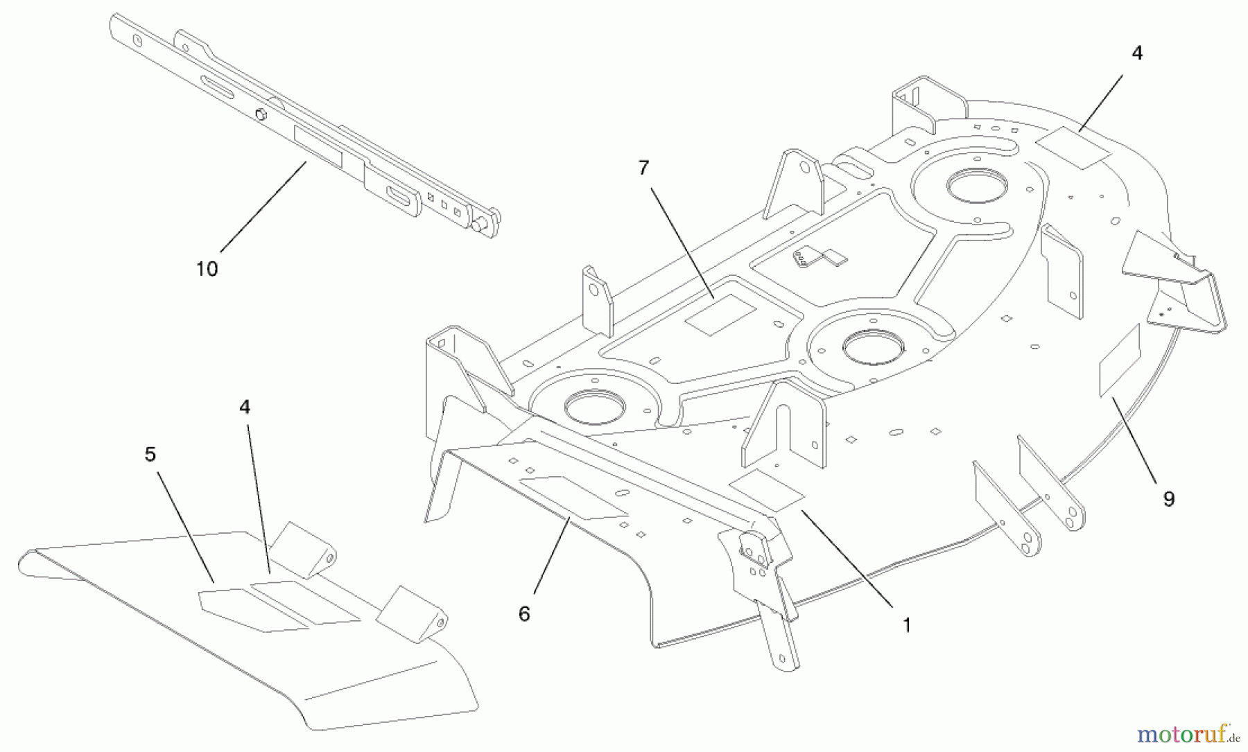  Toro Neu Mowers, Deck Assembly Only 78444 - Toro 44