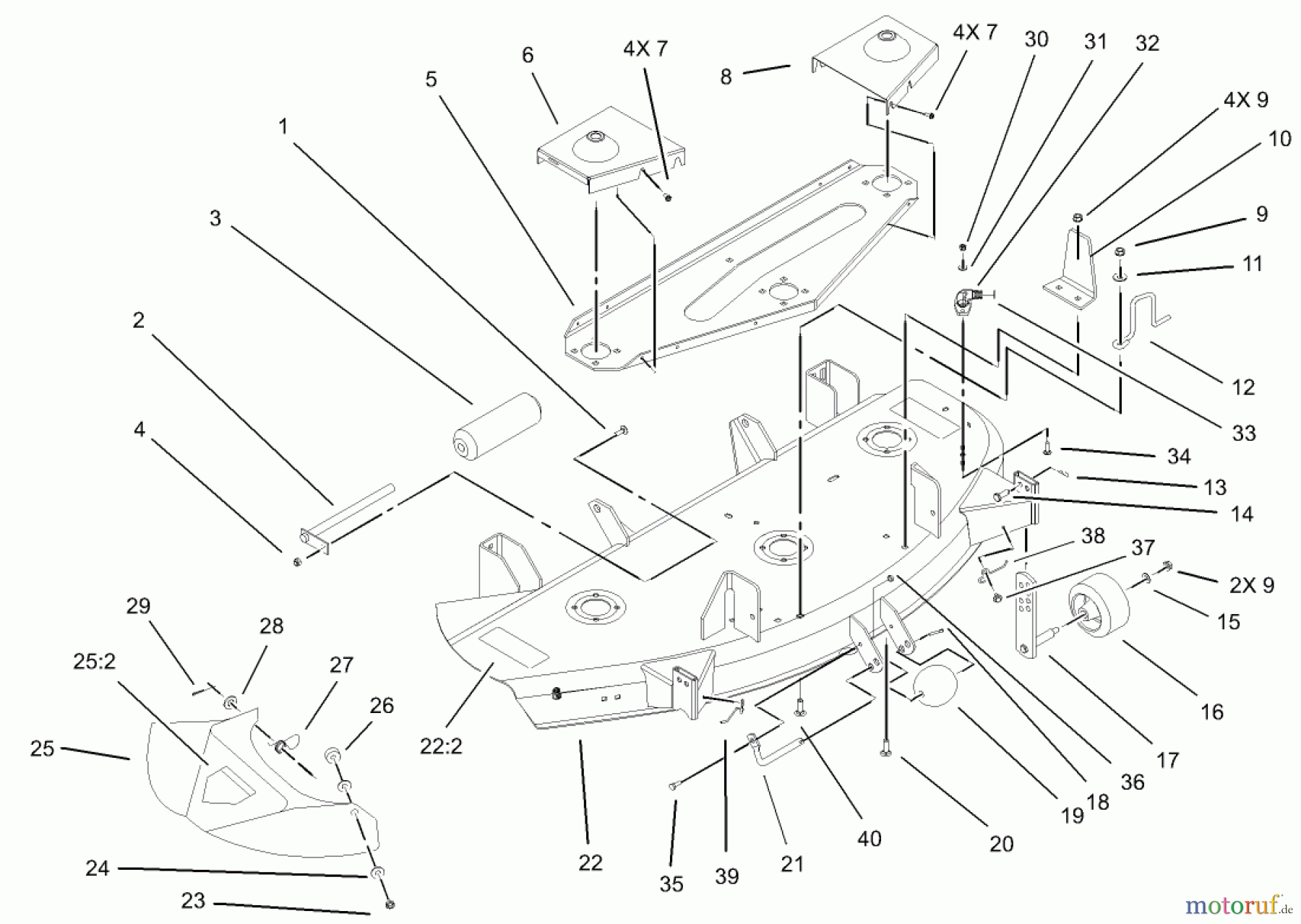 Toro Neu Mowers, Deck Assembly Only 78449 - Toro 48