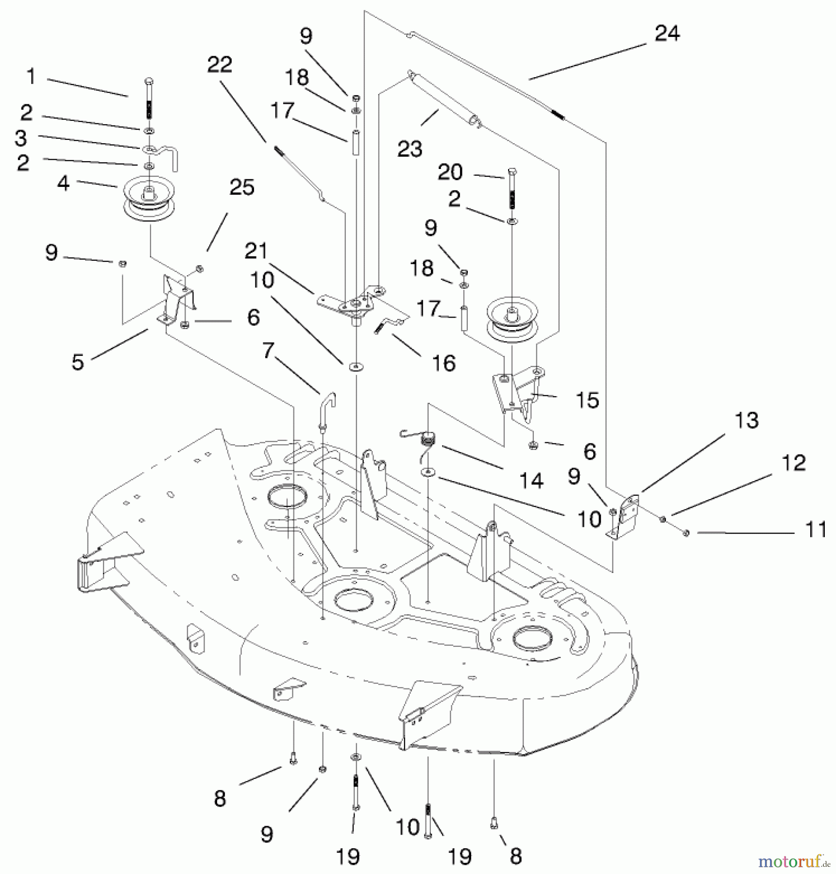 Toro Neu Mowers, Deck Assembly Only 79105 - Toro 44