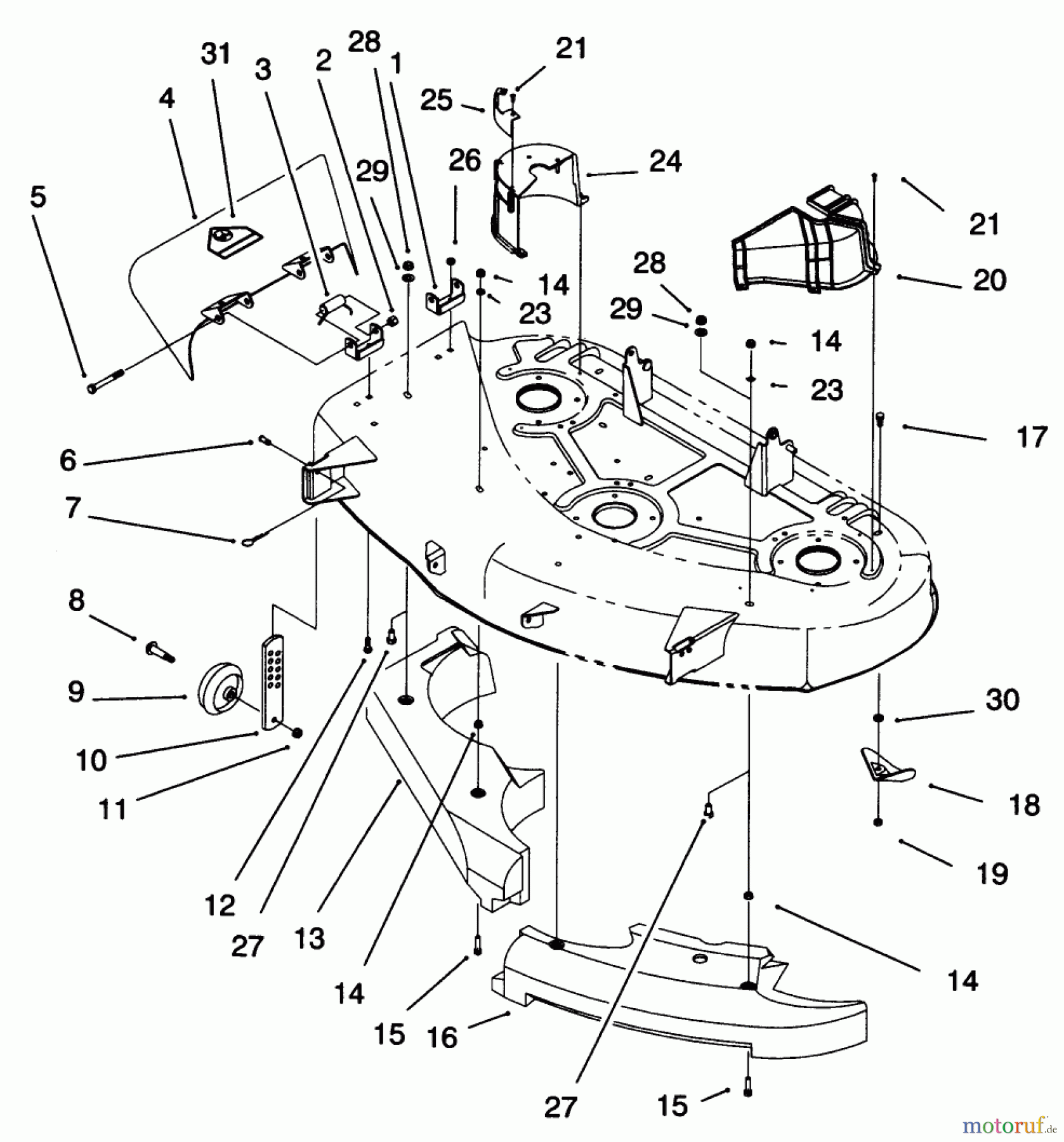 Toro Neu Mowers, Deck Assembly Only 79105 - Toro 44