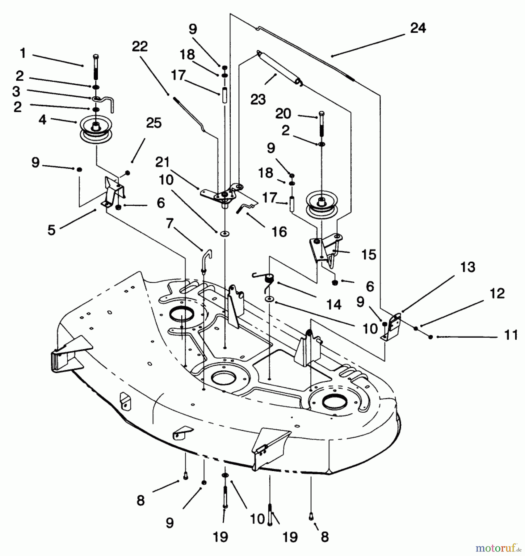Toro Neu Mowers, Deck Assembly Only 79105 - Toro 44