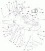 Toro 79108 - 44" Recycler Mower, XL Series Lawn Tractors, 1998 (8900001-8999999) Ersatzteile BAFFLE & COVER ASSEMBLY
